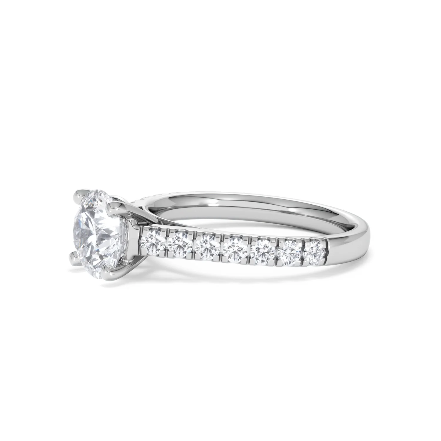Natalia Lab Diamond Engagement Side Stone Ring 18KW Gold 2.00CT F/VS1 - Image 75