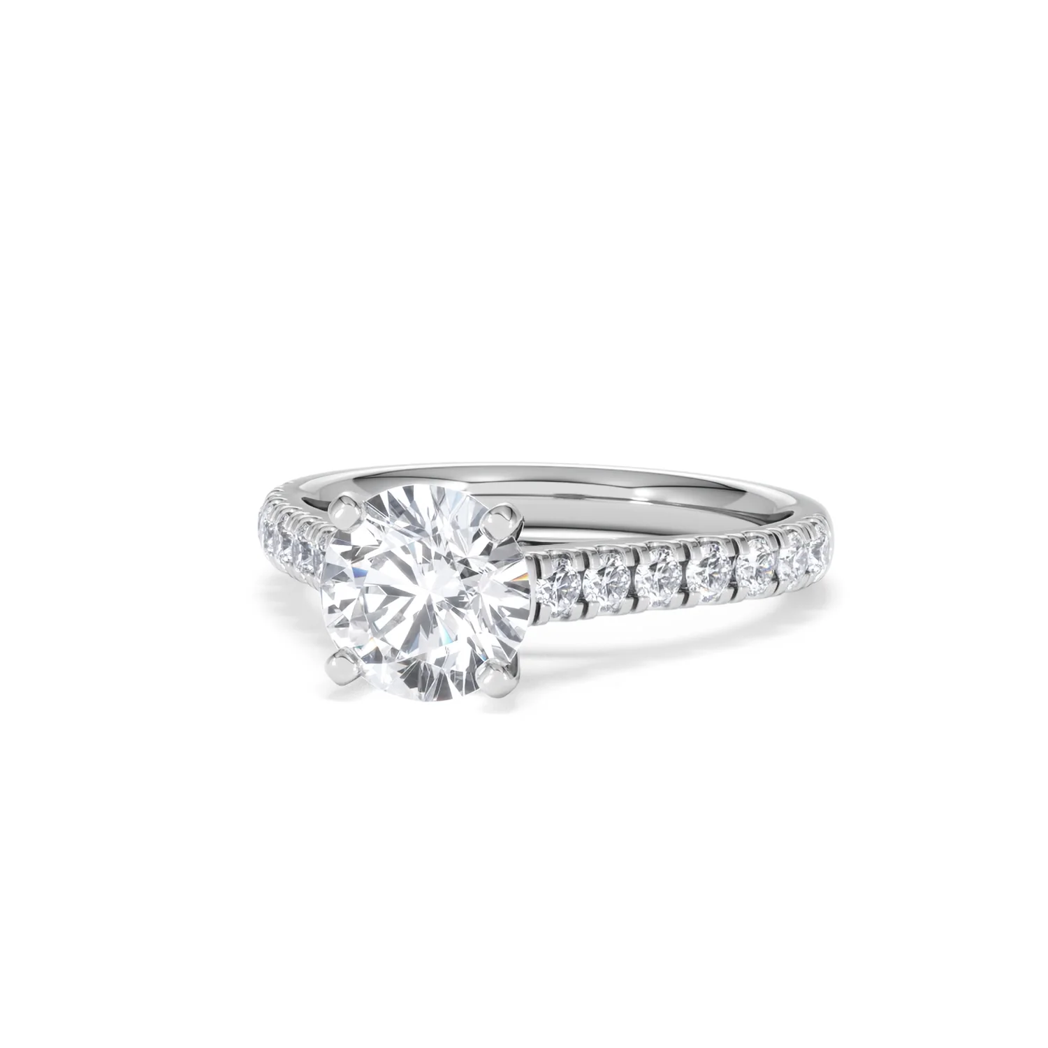 Natalia Lab Diamond Engagement Side Stone Ring 18KW Gold 2.00CT F/VS1 - Image 84