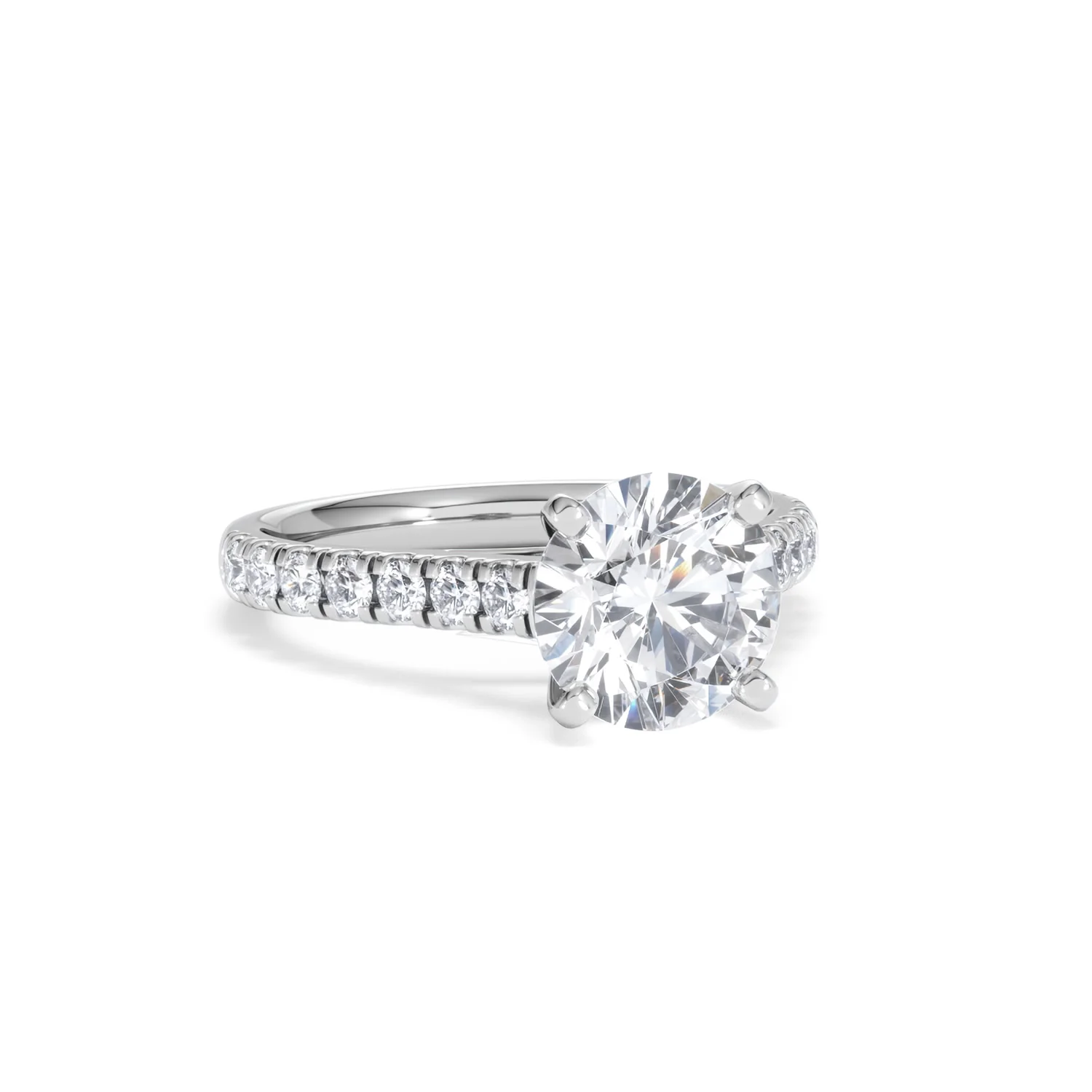 Natalia Lab Diamond Engagement Side Stone Ring 18KW Gold 2.50CT F/VS1 - Image 13