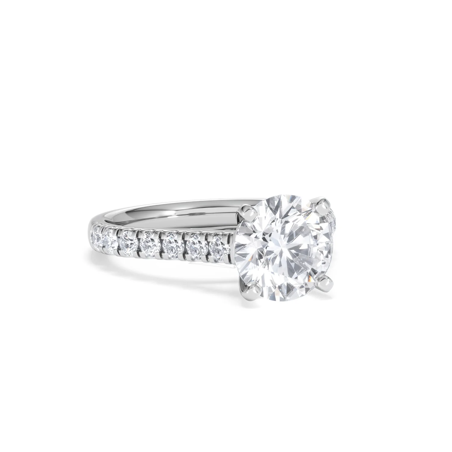 Natalia Lab Diamond Engagement Side Stone Ring 18KW Gold 2.50CT F/VS1 - Image 14