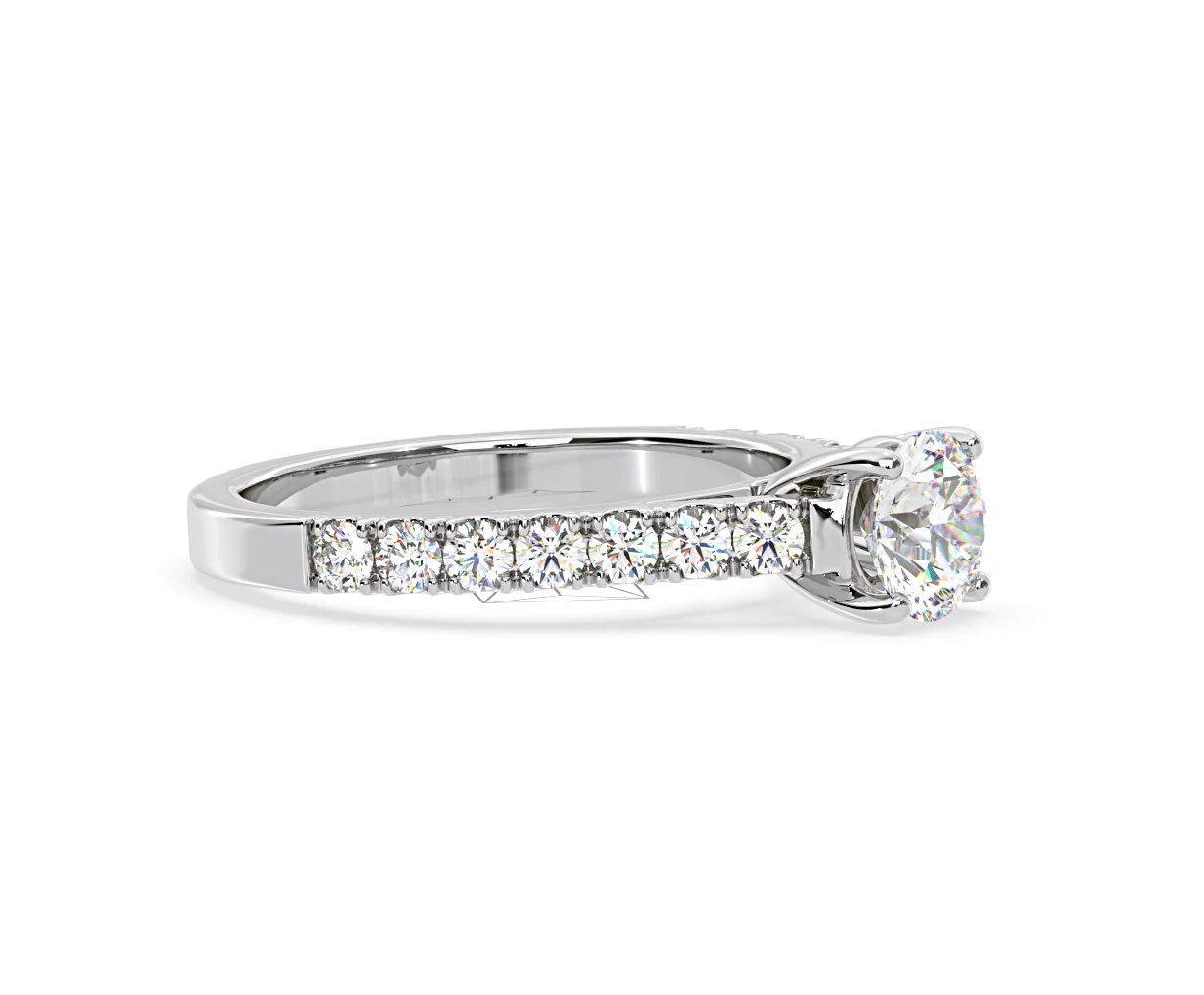 Natalia Lab Diamond Engagement Side Stone Ring 18KW Gold 2.50CT F/VS1 - Image 156