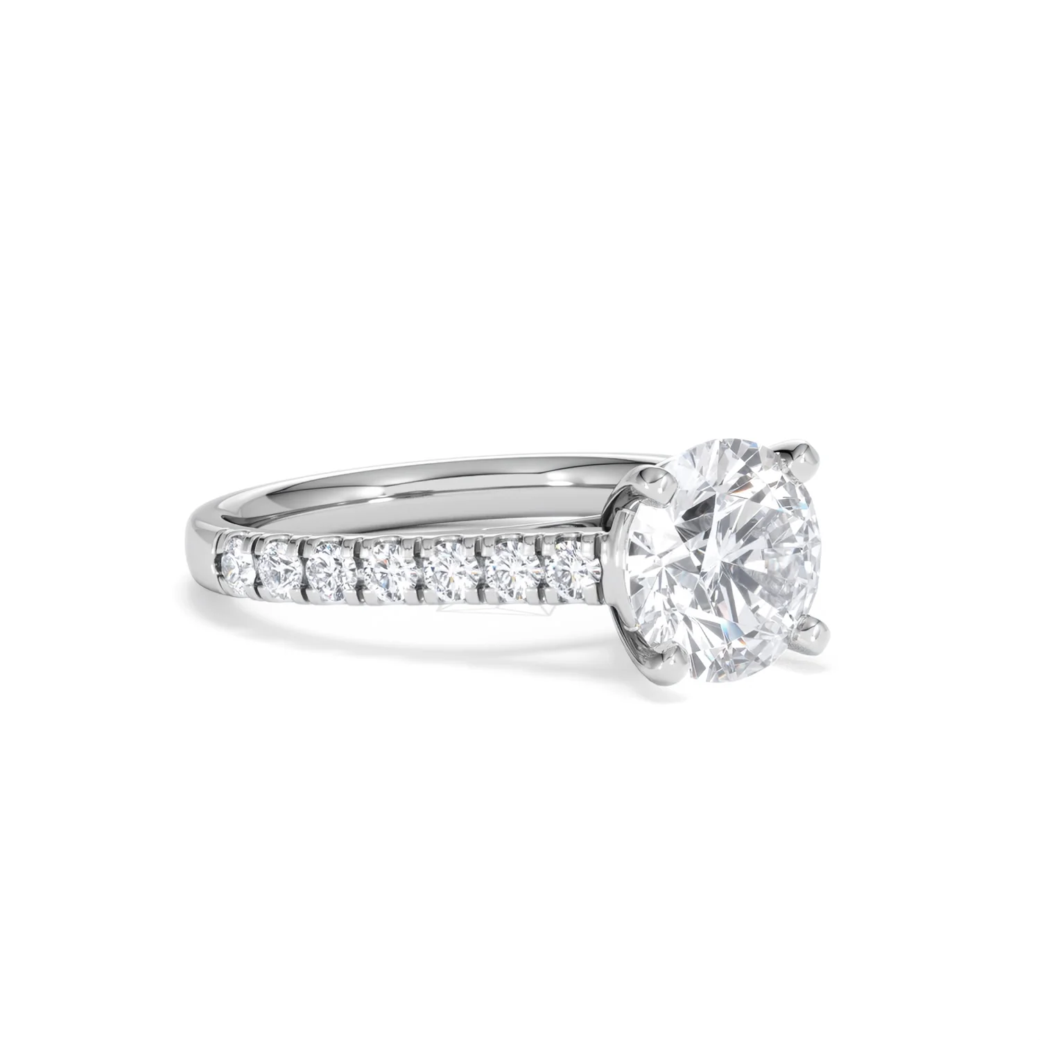 Natalia Lab Diamond Engagement Side Stone Ring 18KW Gold 2.50CT F/VS1 - Image 17