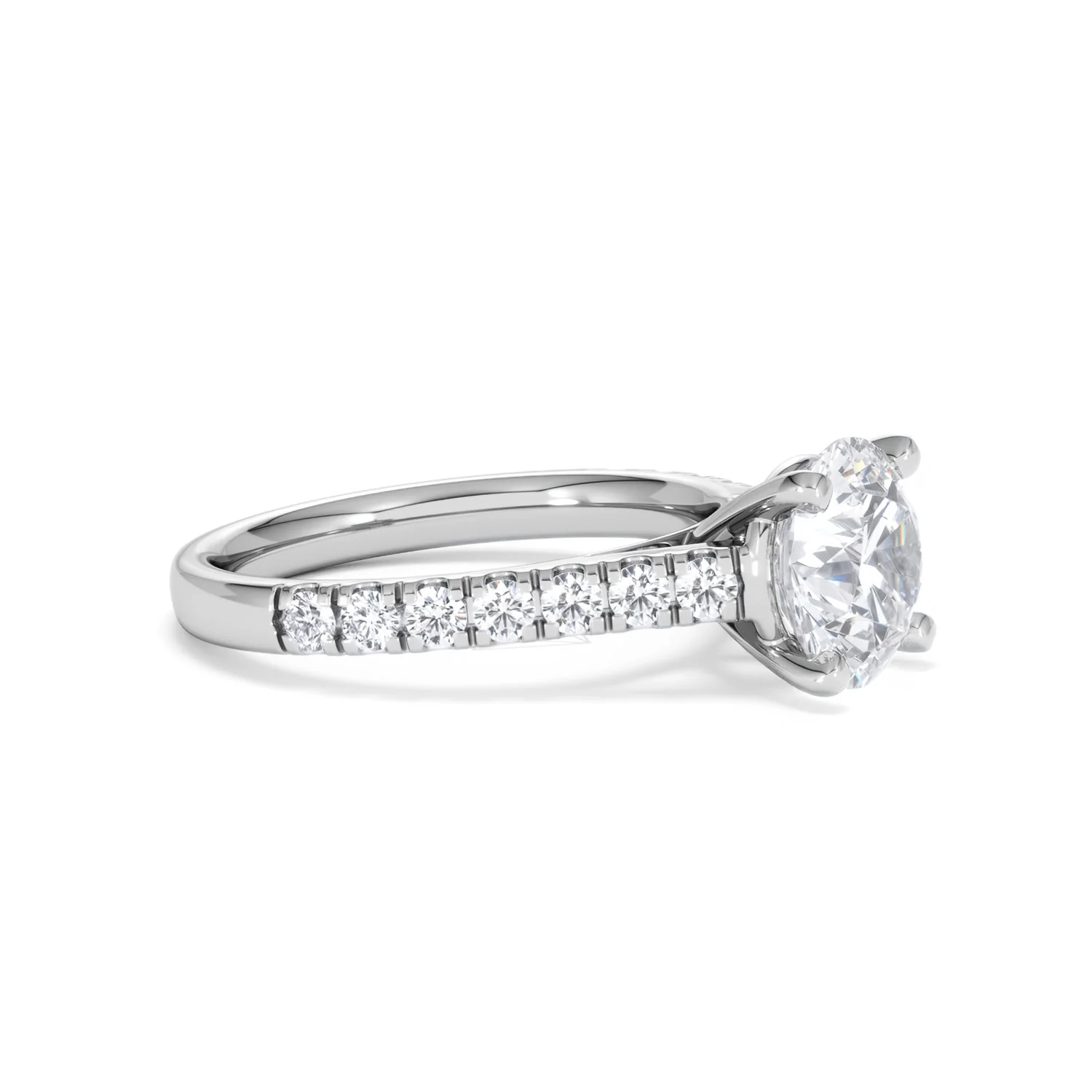 Natalia Lab Diamond Engagement Side Stone Ring 18KW Gold 2.50CT F/VS1 - Image 22
