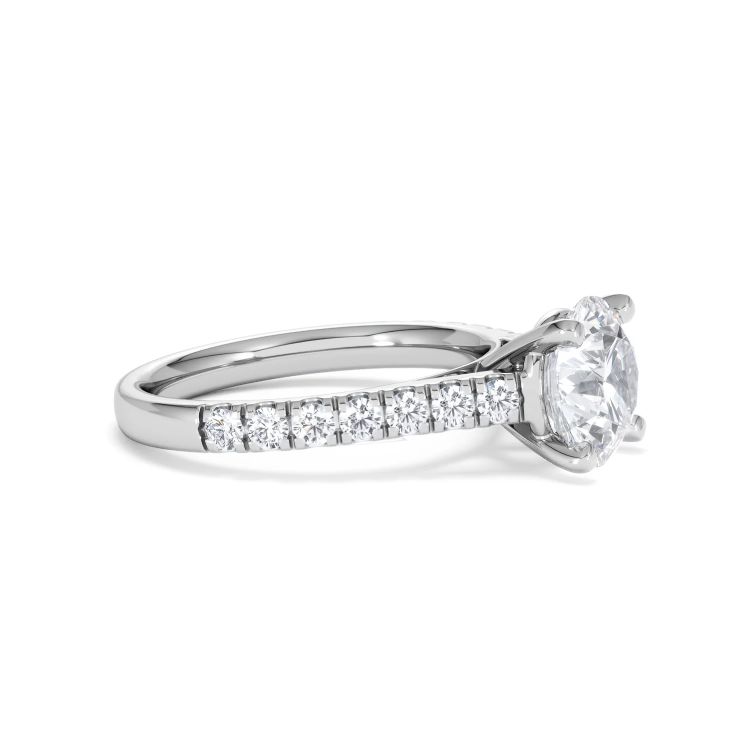 Natalia Lab Diamond Engagement Side Stone Ring 18KW Gold 2.50CT F/VS1 - Image 23