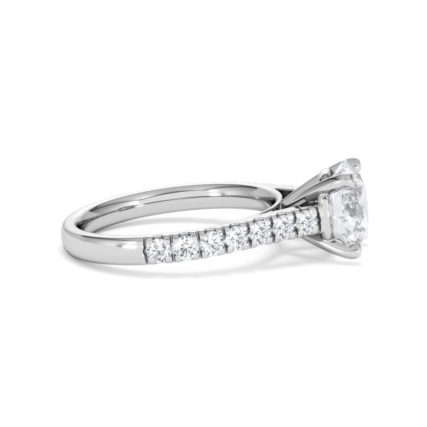 Natalia Lab Diamond Engagement Side Stone Ring 18KW Gold 2.50CT F/VS1 - Image 27