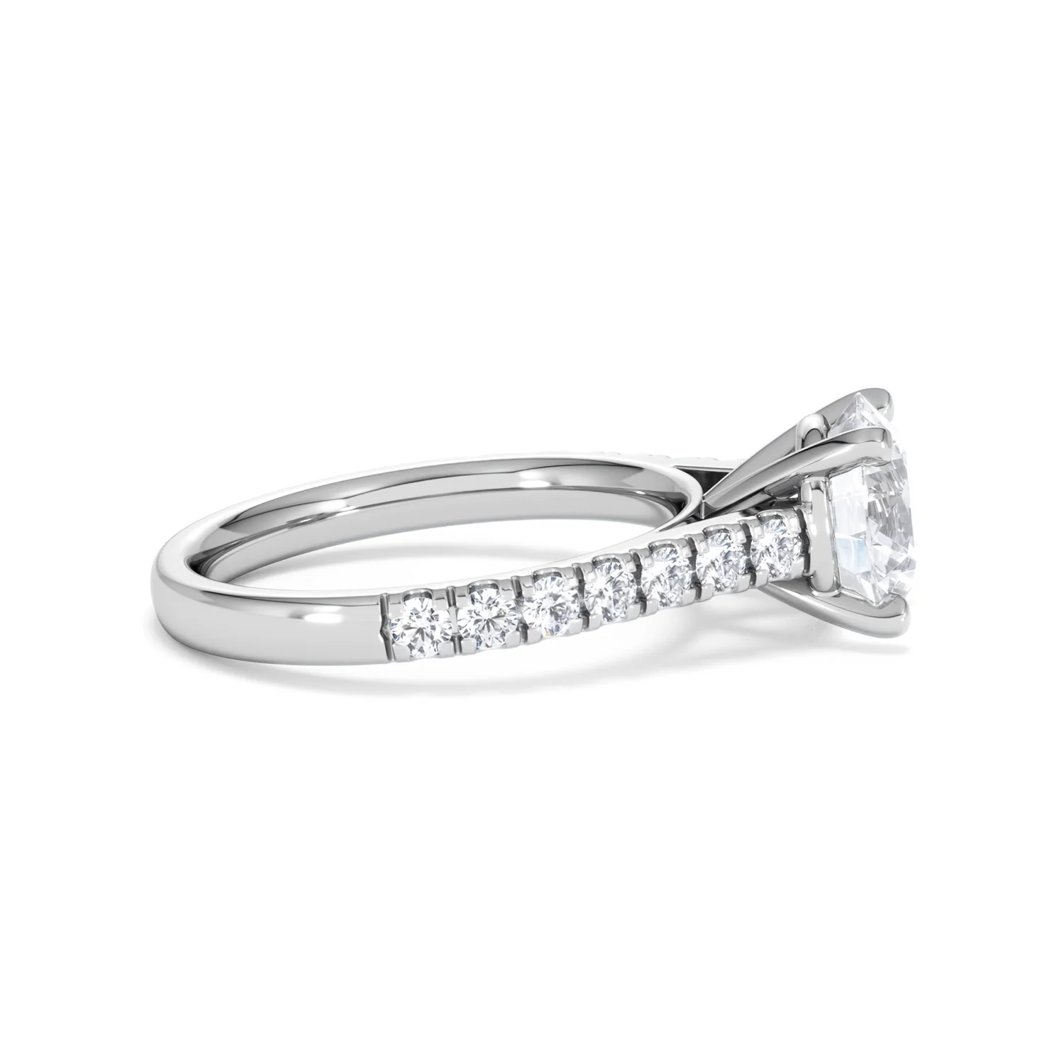 Natalia Lab Diamond Engagement Side Stone Ring 18KW Gold 2.50CT F/VS1 - Image 28