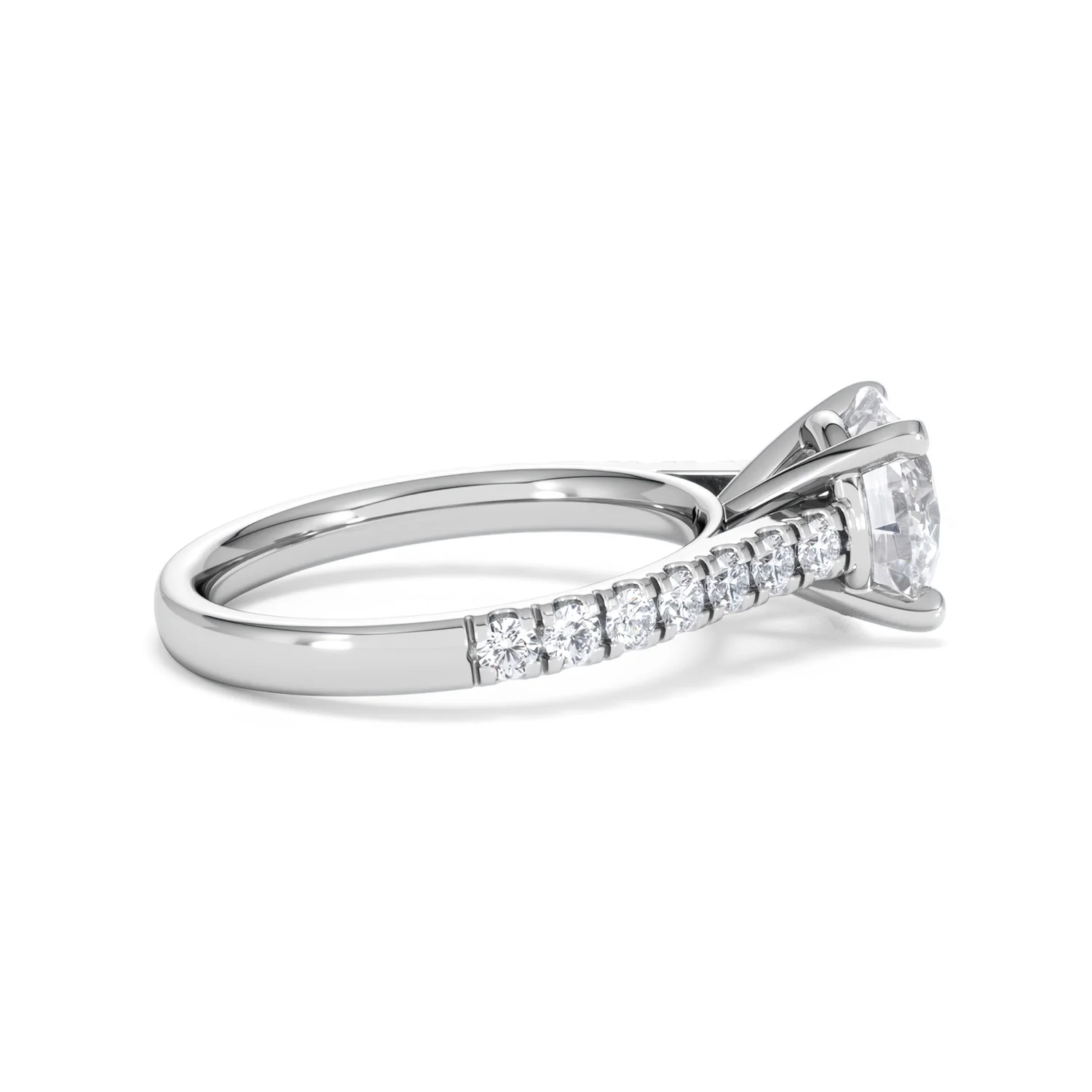 Natalia Lab Diamond Engagement Side Stone Ring 18KW Gold 2.50CT F/VS1 - Image 31