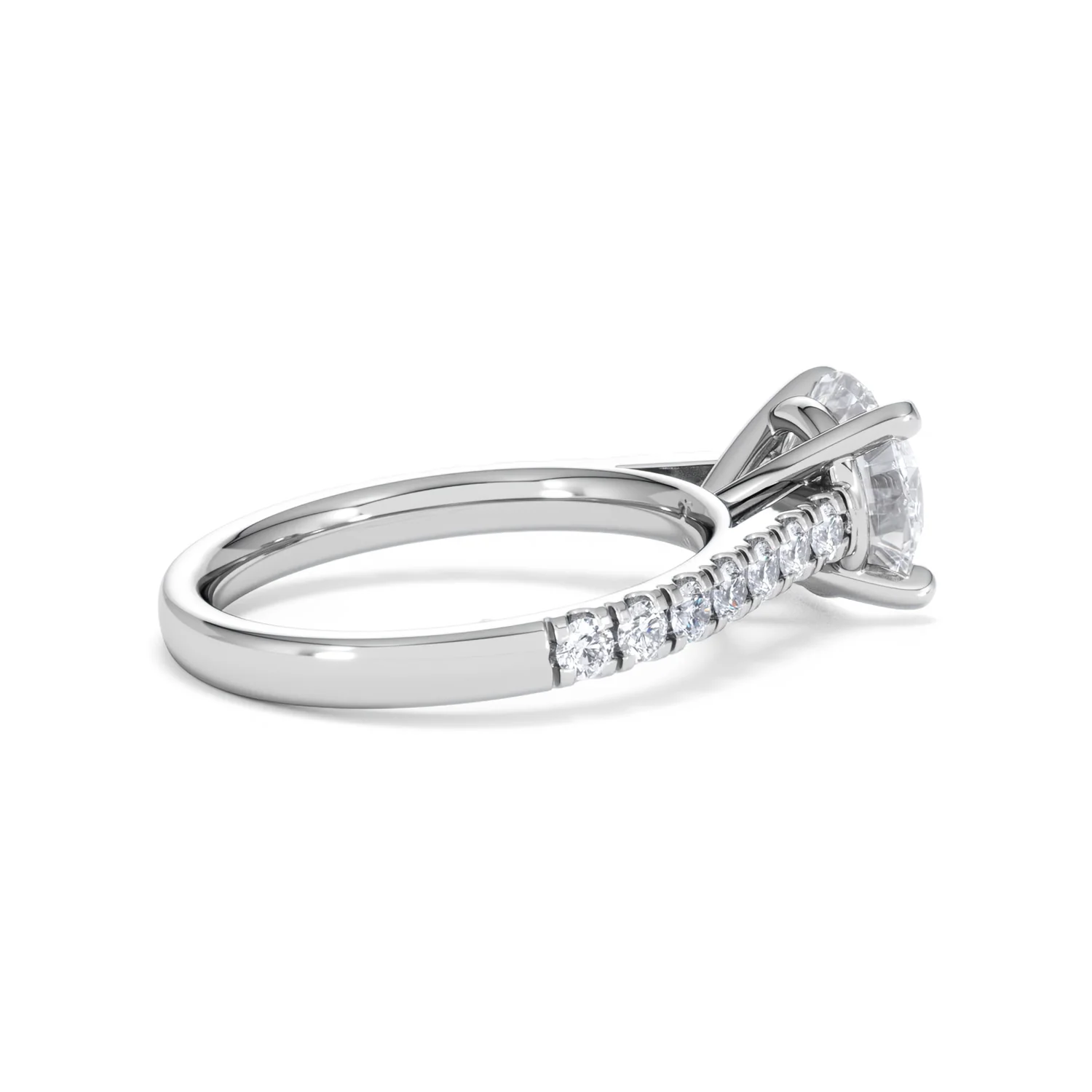 Natalia Lab Diamond Engagement Side Stone Ring 18KW Gold 2.50CT F/VS1 - Image 34