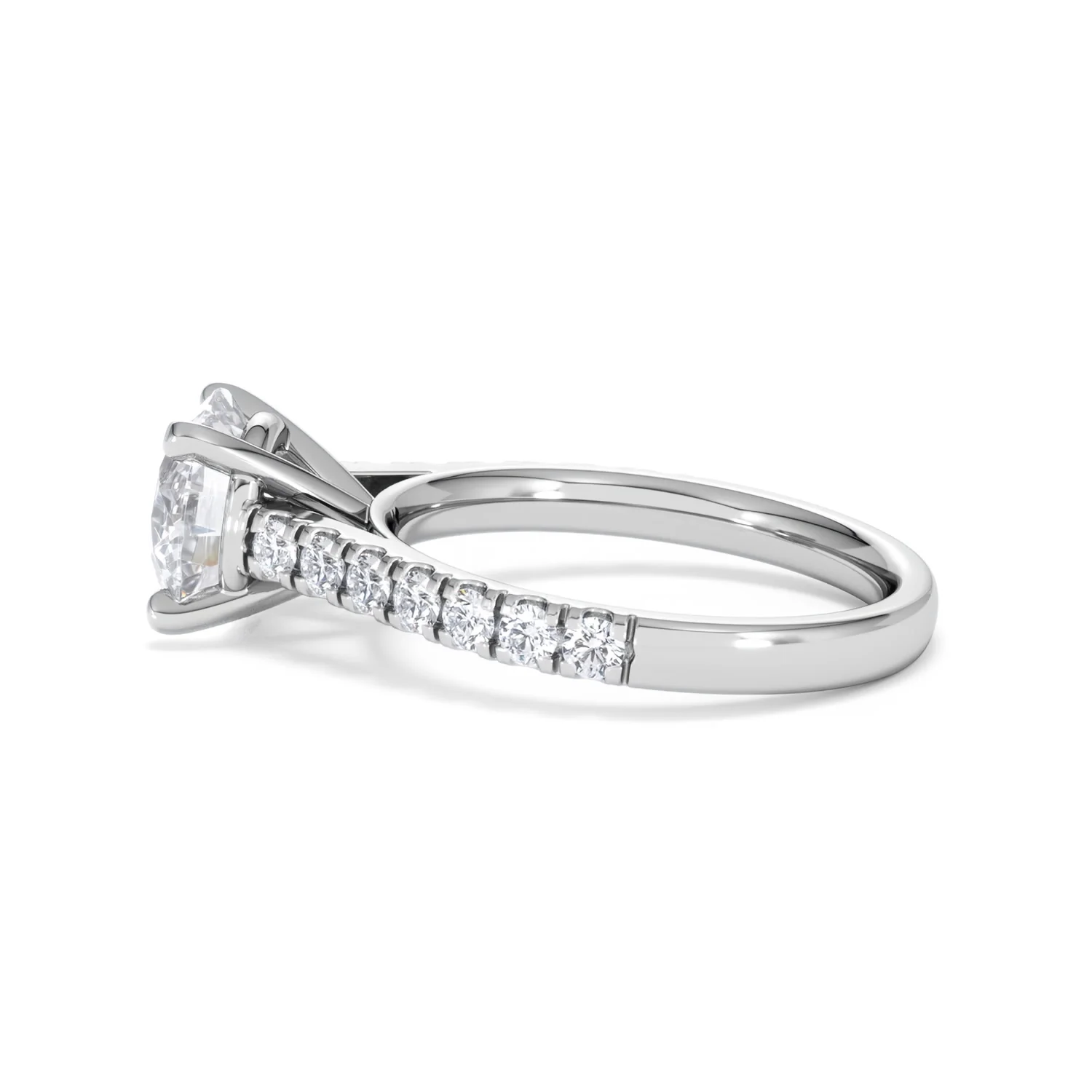 Natalia Lab Diamond Engagement Side Stone Ring 18KW Gold 2.50CT F/VS1 - Image 67