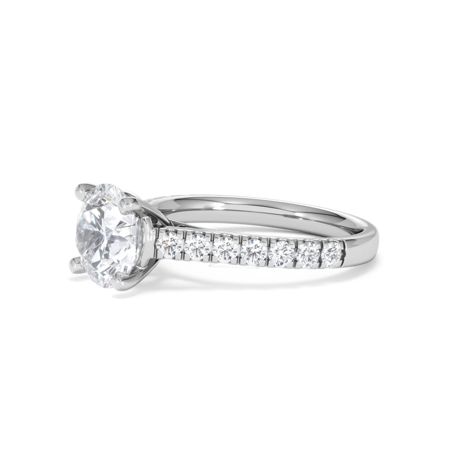 Natalia Lab Diamond Engagement Side Stone Ring 18KW Gold 2.50CT F/VS1 - Image 77