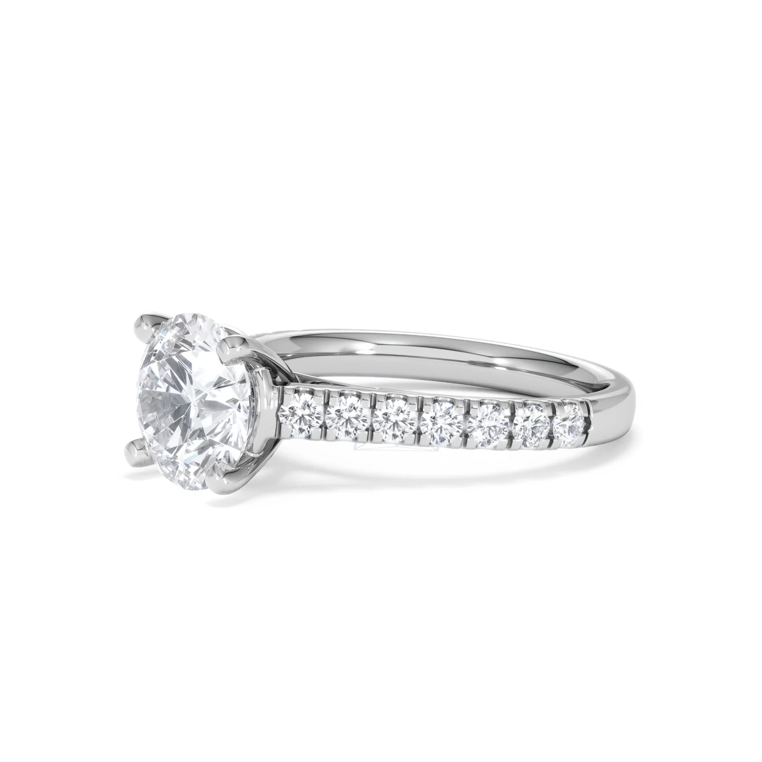 Natalia Lab Diamond Engagement Side Stone Ring 18KW Gold 2.50CT F/VS1 - Image 78