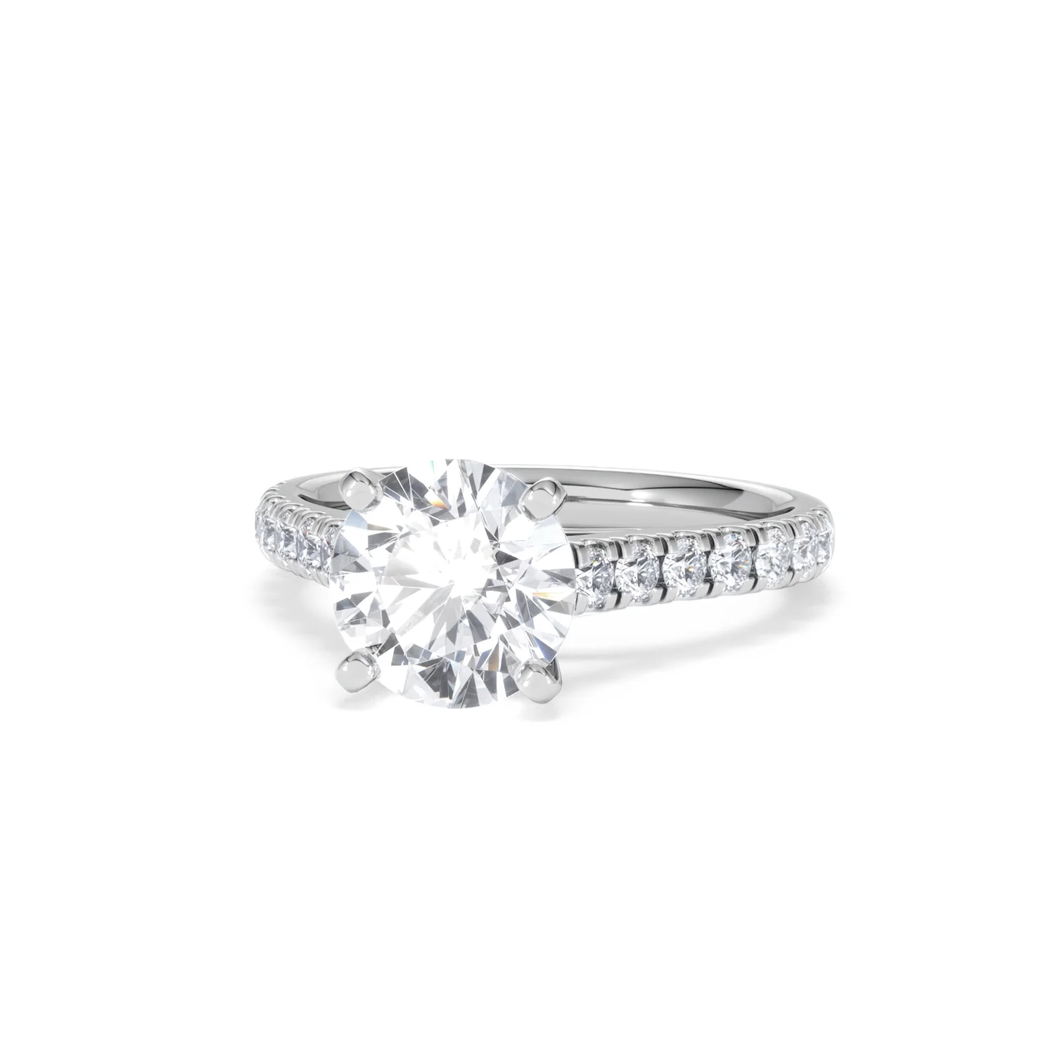 Natalia Lab Diamond Engagement Side Stone Ring 18KW Gold 2.50CT F/VS1 - Image 86