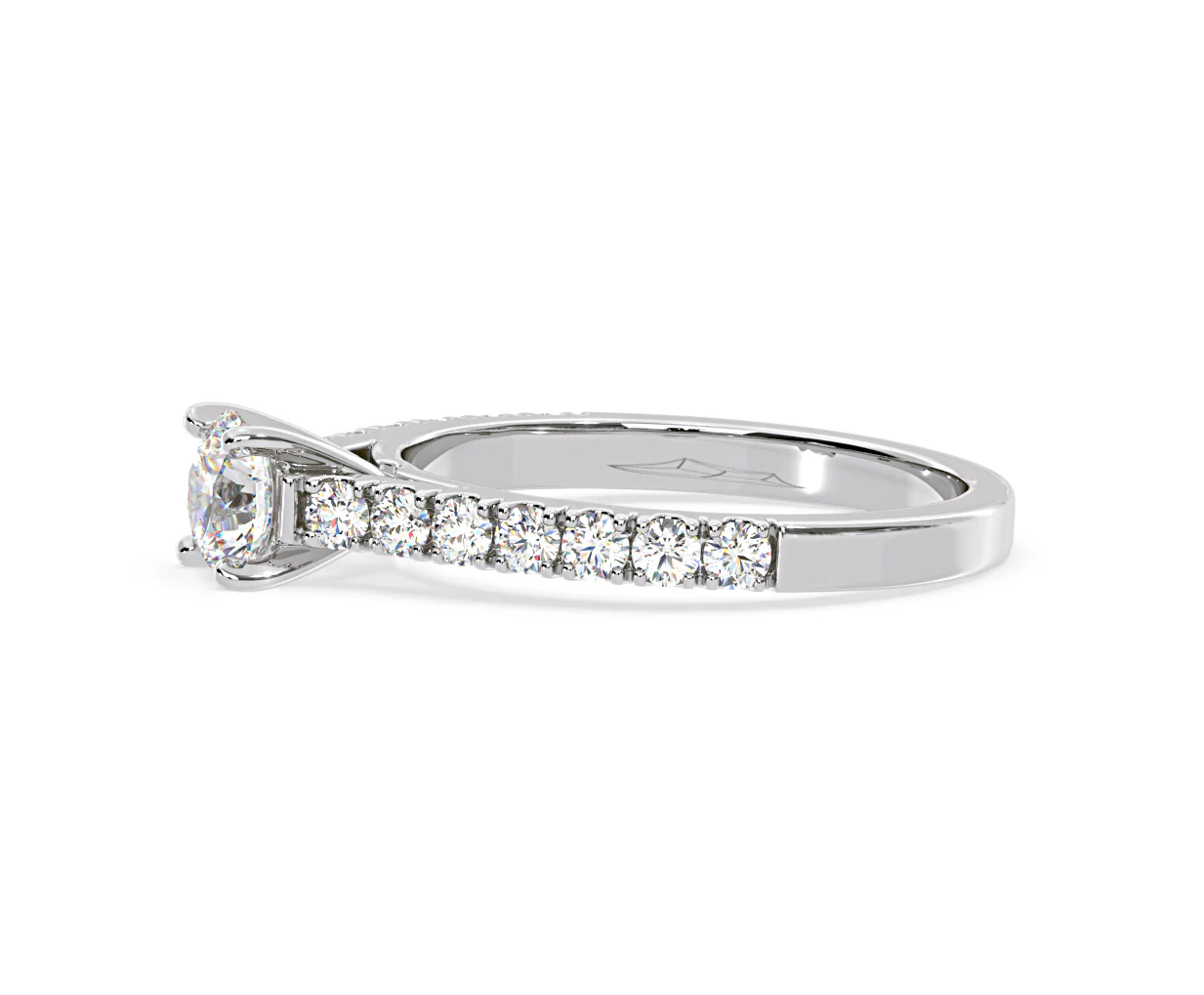 Natalia Lab Diamond Engagement Side Stone Ring Platinum 0.91CT F/VS1 - Image 104