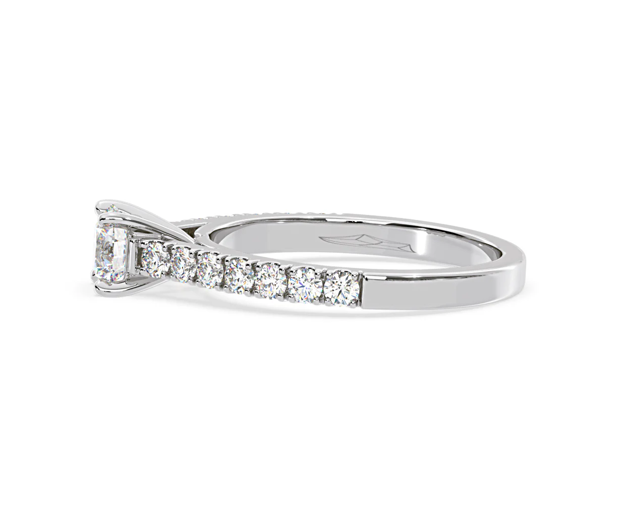 Natalia Lab Diamond Engagement Side Stone Ring Platinum 0.91CT F/VS1 - Image 107