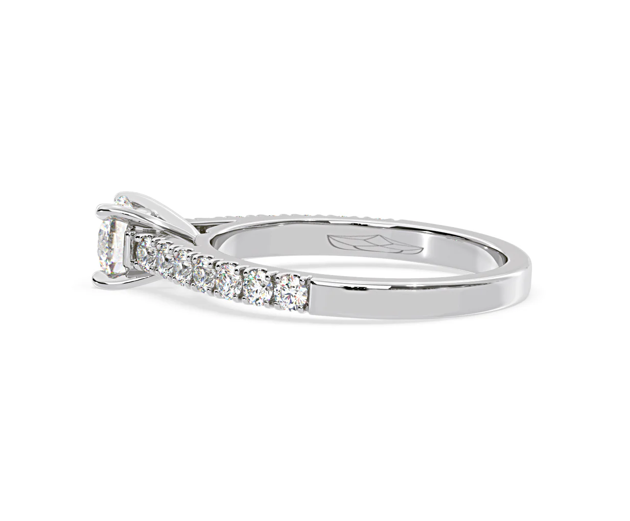 Natalia Lab Diamond Engagement Side Stone Ring Platinum 0.91CT F/VS1 - Image 111