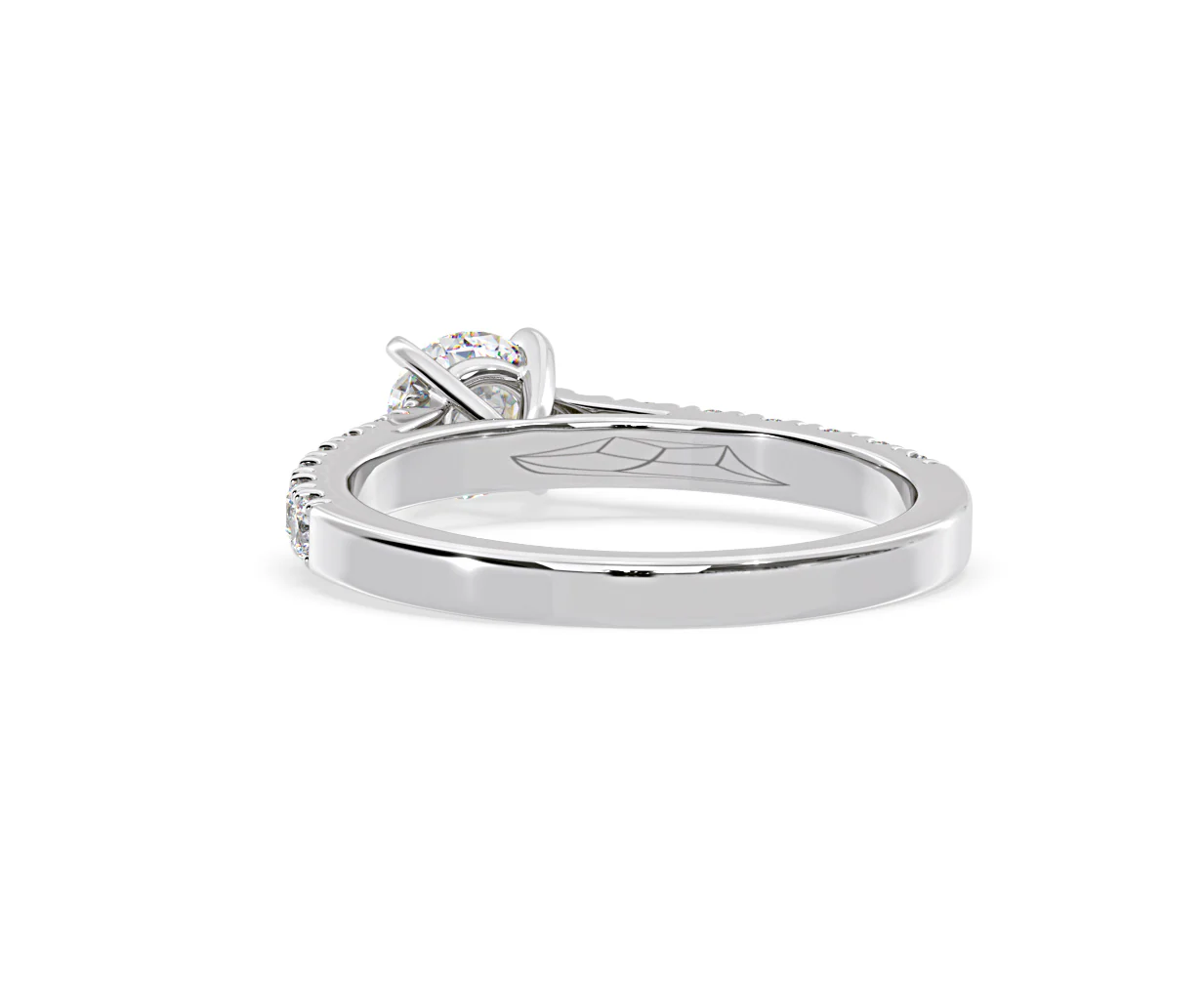Natalia Lab Diamond Engagement Side Stone Ring Platinum 0.91CT F/VS1 - Image 123