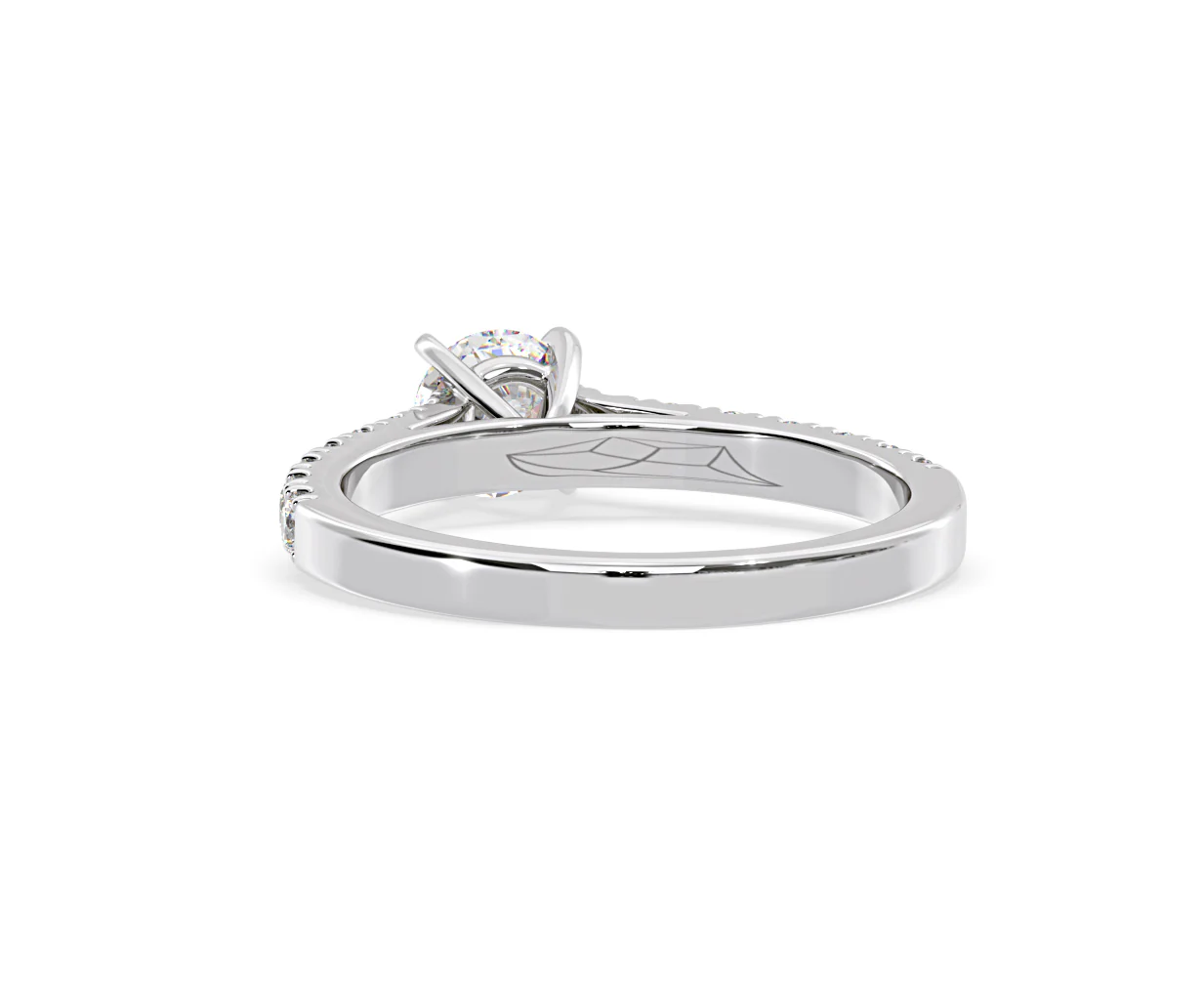 Natalia Lab Diamond Engagement Side Stone Ring Platinum 0.91CT F/VS1 - Image 124