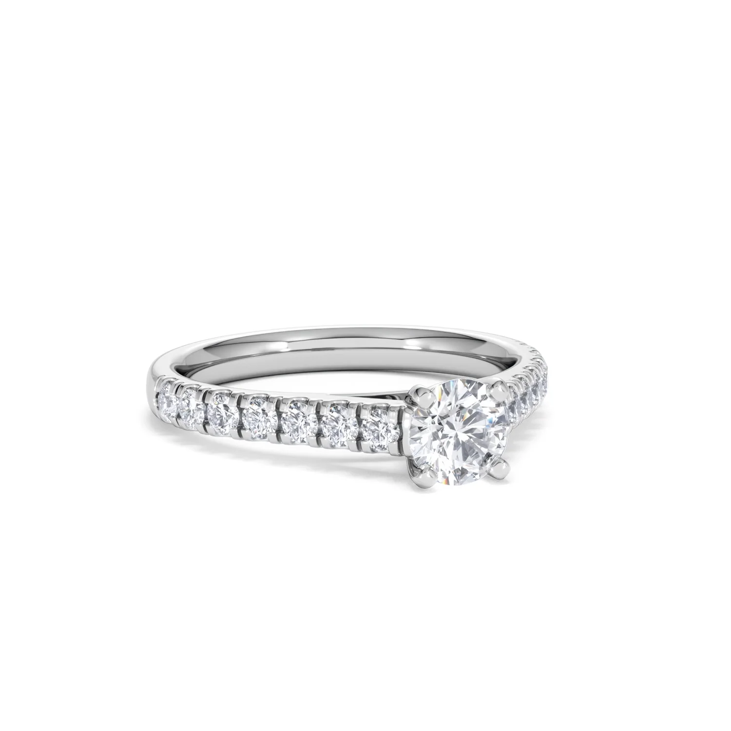 Natalia Lab Diamond Engagement Side Stone Ring Platinum 0.91CT F/VS1 - Image 13