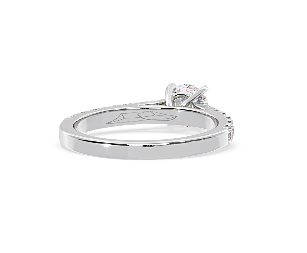 Natalia Lab Diamond Engagement Side Stone Ring Platinum 0.91CT F/VS1 - Image 132