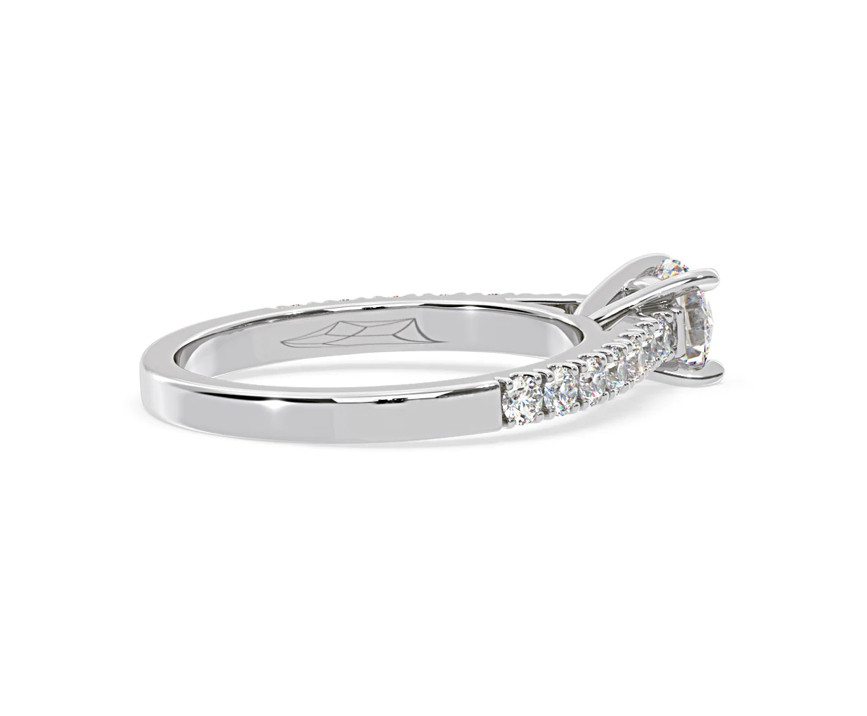 Natalia Lab Diamond Engagement Side Stone Ring Platinum 0.91CT F/VS1 - Image 141