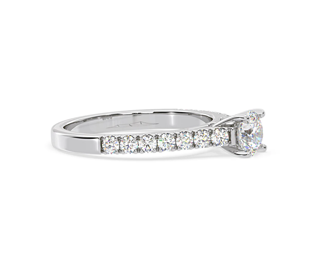 Natalia Lab Diamond Engagement Side Stone Ring Platinum 0.91CT F/VS1 - Image 153