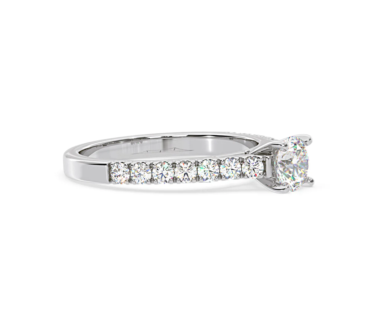 Natalia Lab Diamond Engagement Side Stone Ring Platinum 0.91CT F/VS1 - Image 155