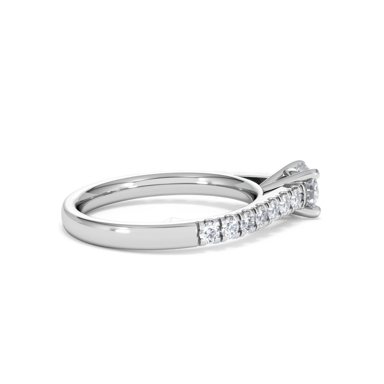 Natalia Lab Diamond Engagement Side Stone Ring Platinum 0.91CT F/VS1 - Image 32