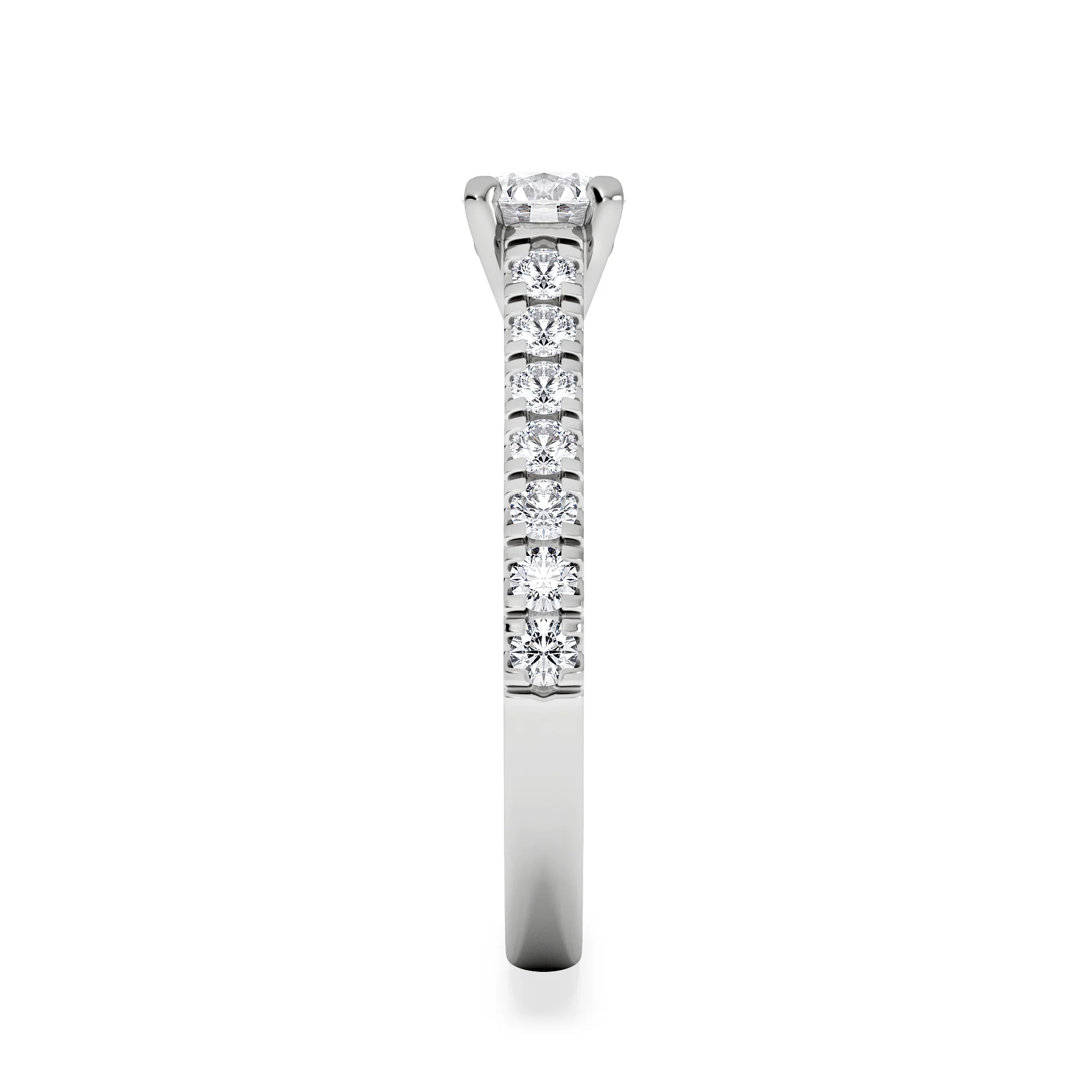 Natalia Lab Diamond Engagement Side Stone Ring Platinum 0.91CT F/VS1 - Image 5