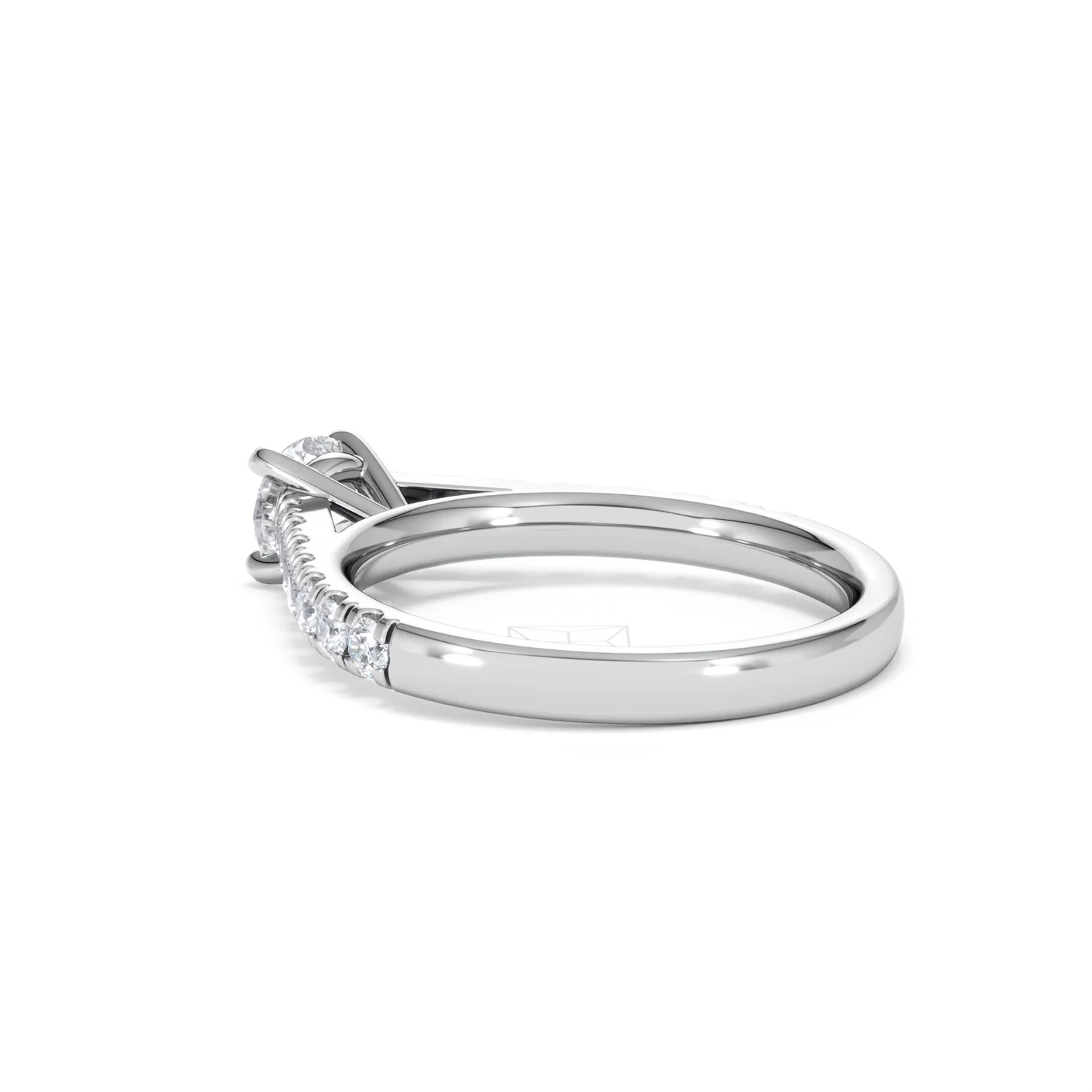 Natalia Lab Diamond Engagement Side Stone Ring Platinum 0.91CT F/VS1 - Image 58