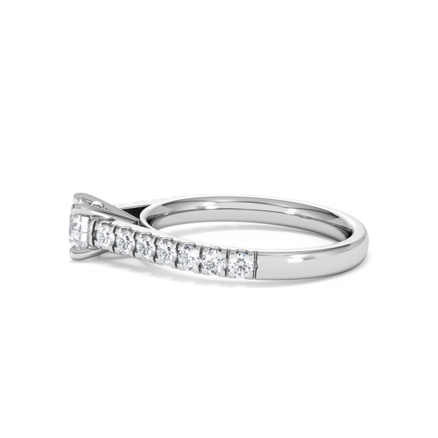 Natalia Lab Diamond Engagement Side Stone Ring Platinum 0.91CT F/VS1 - Image 68