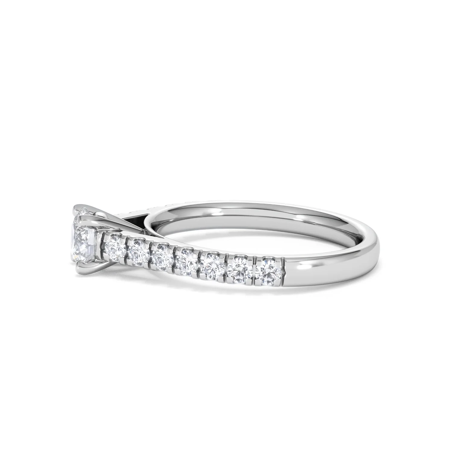Natalia Lab Diamond Engagement Side Stone Ring Platinum 0.91CT F/VS1 - Image 70