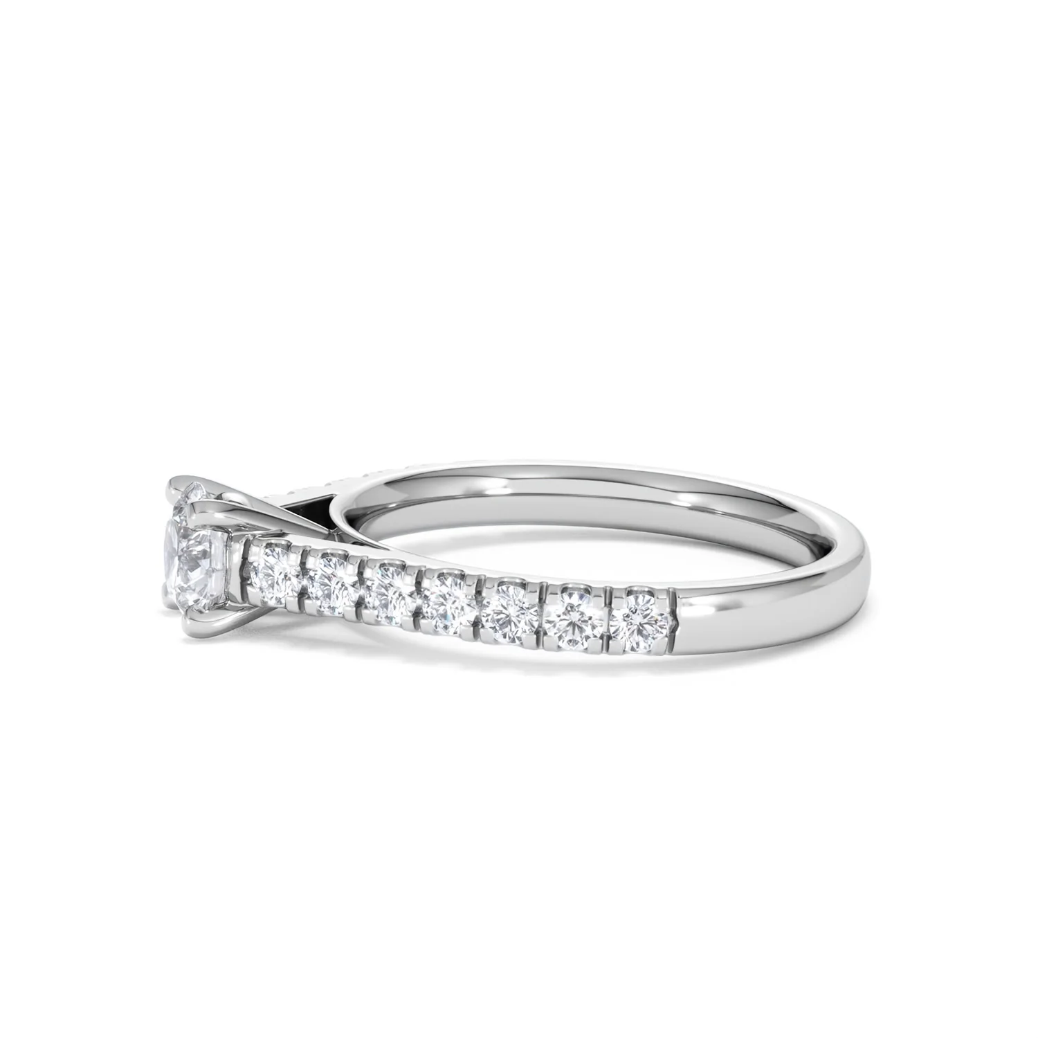 Natalia Lab Diamond Engagement Side Stone Ring Platinum 0.91CT F/VS1 - Image 71