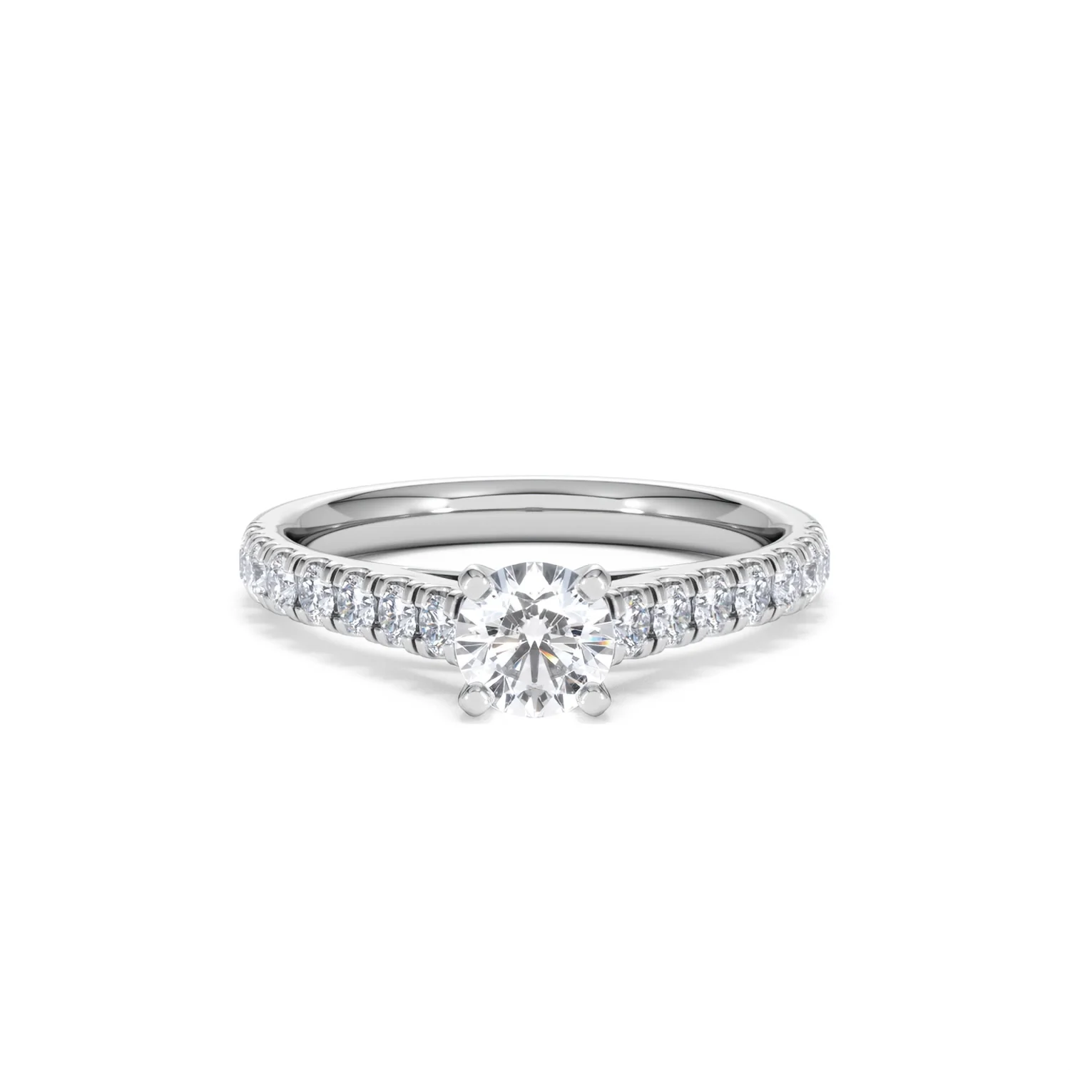 Natalia Lab Diamond Engagement Side Stone Ring Platinum 0.91CT F/VS1 - Image 8