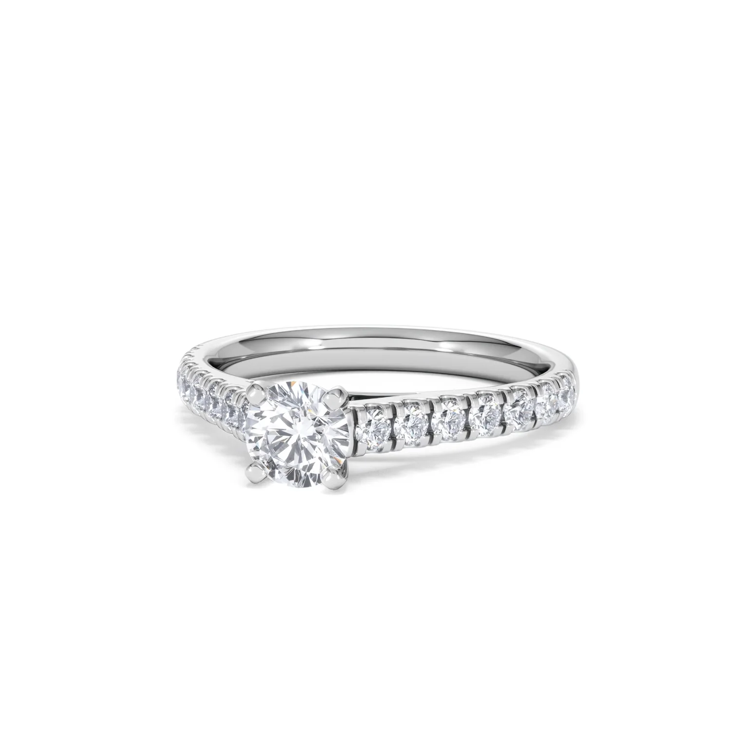 Natalia Lab Diamond Engagement Side Stone Ring Platinum 0.91CT F/VS1 - Image 84