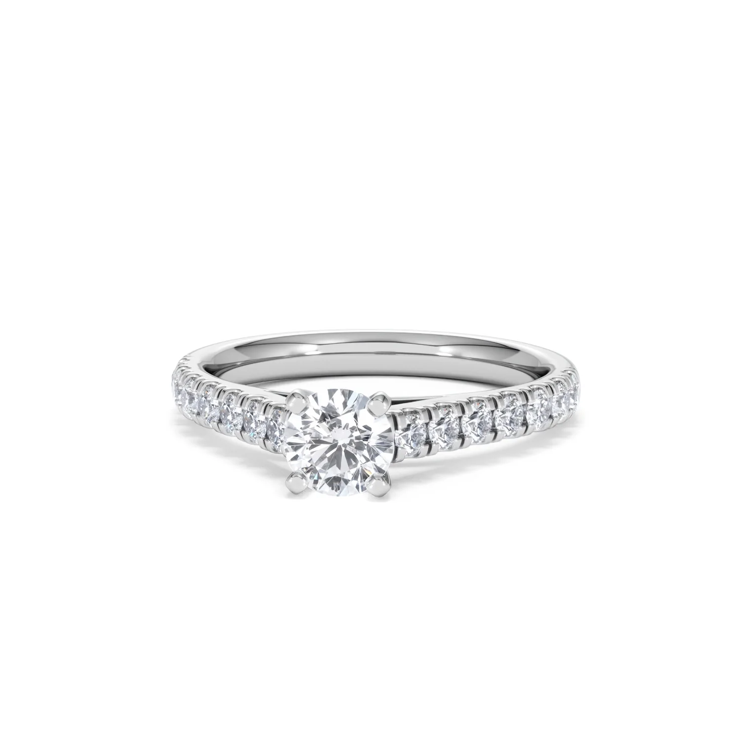 Natalia Lab Diamond Engagement Side Stone Ring Platinum 0.91CT F/VS1 - Image 86
