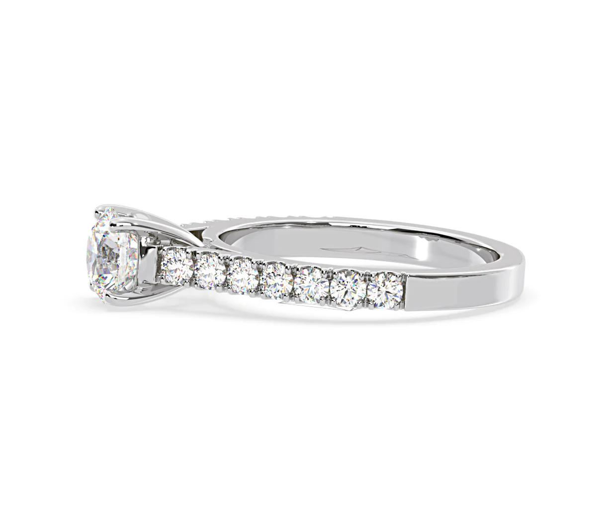 Natalia Lab Diamond Engagement Side Stone Ring Platinum 1.50CT F/VS1 - Image 105