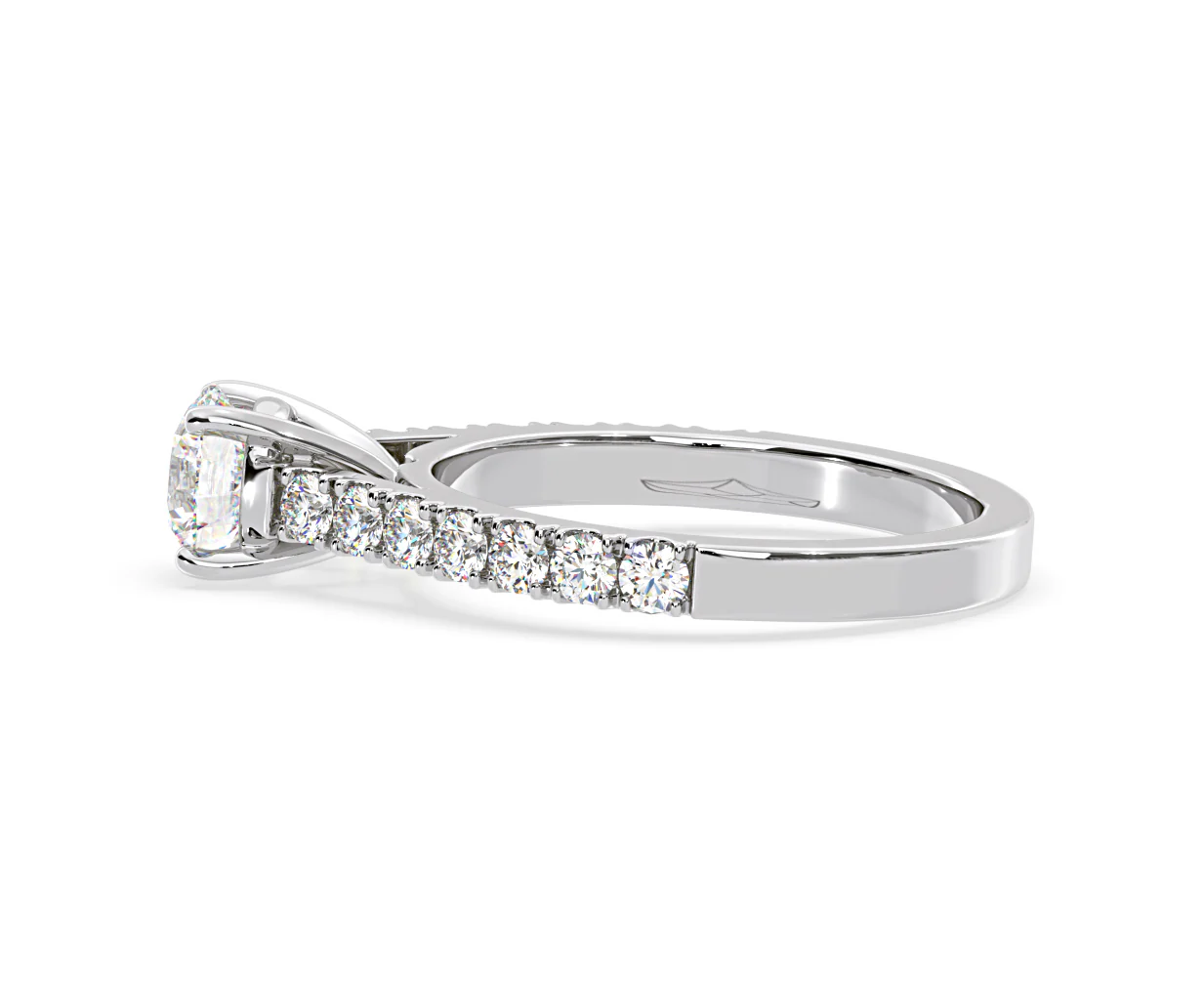 Natalia Lab Diamond Engagement Side Stone Ring Platinum 1.50CT F/VS1 - Image 109