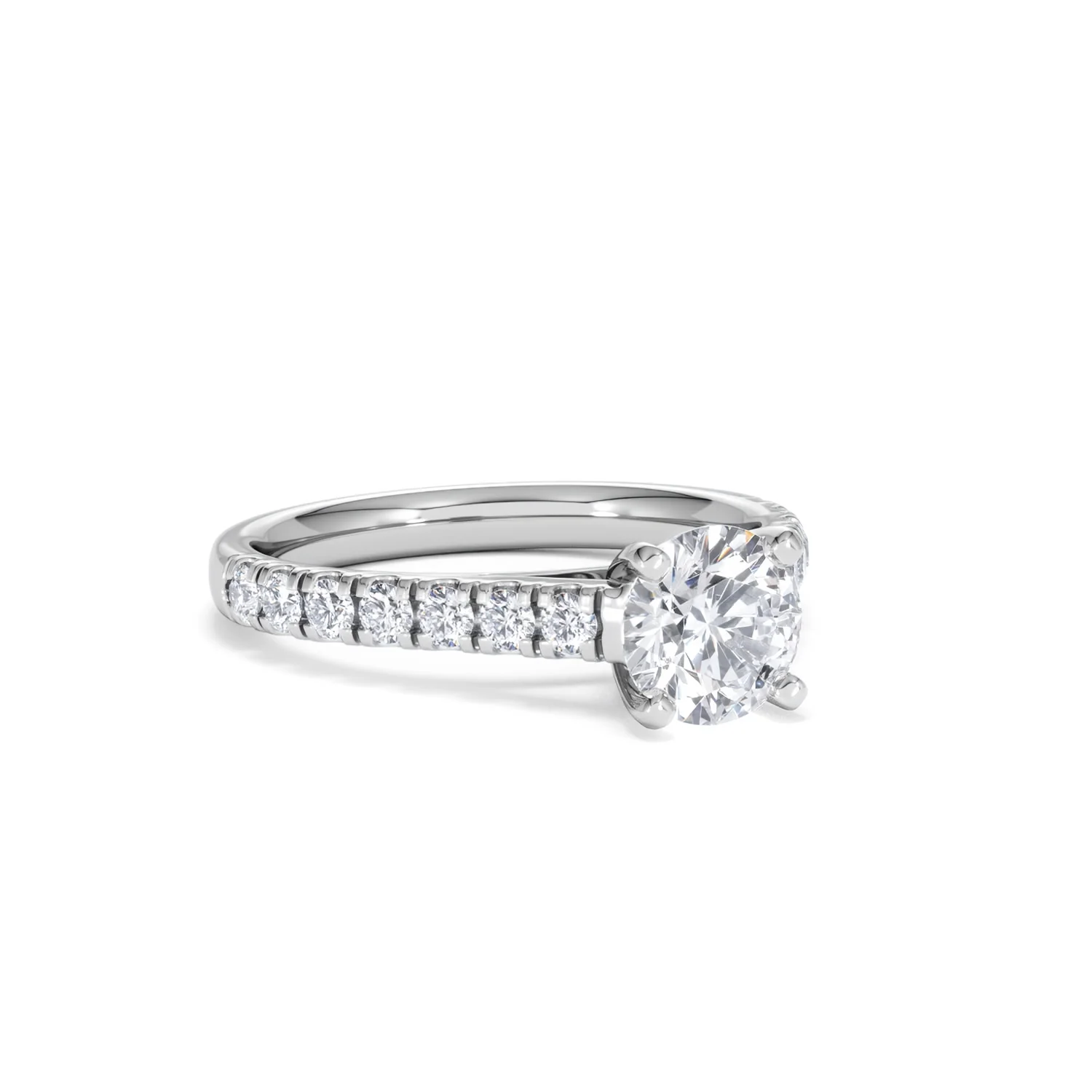 Natalia Lab Diamond Engagement Side Stone Ring Platinum 1.50CT F/VS1 - Image 14