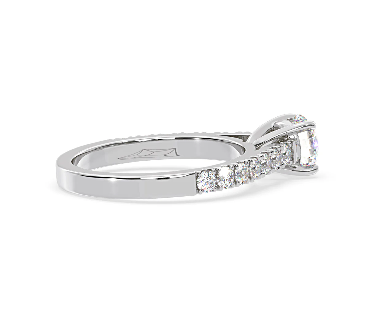 Natalia Lab Diamond Engagement Side Stone Ring Platinum 1.50CT F/VS1 - Image 142