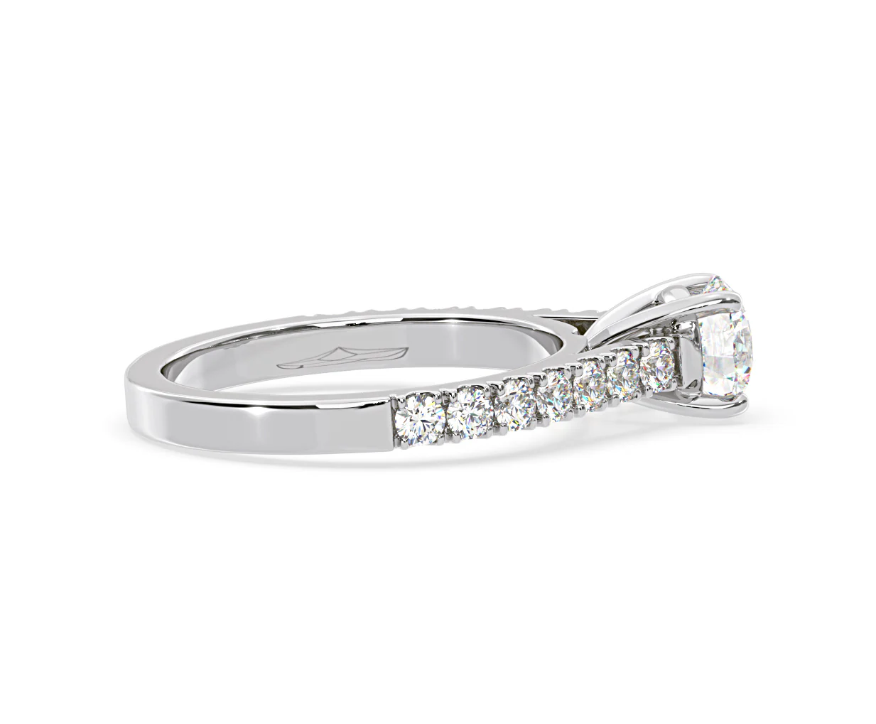Natalia Lab Diamond Engagement Side Stone Ring Platinum 1.50CT F/VS1 - Image 145