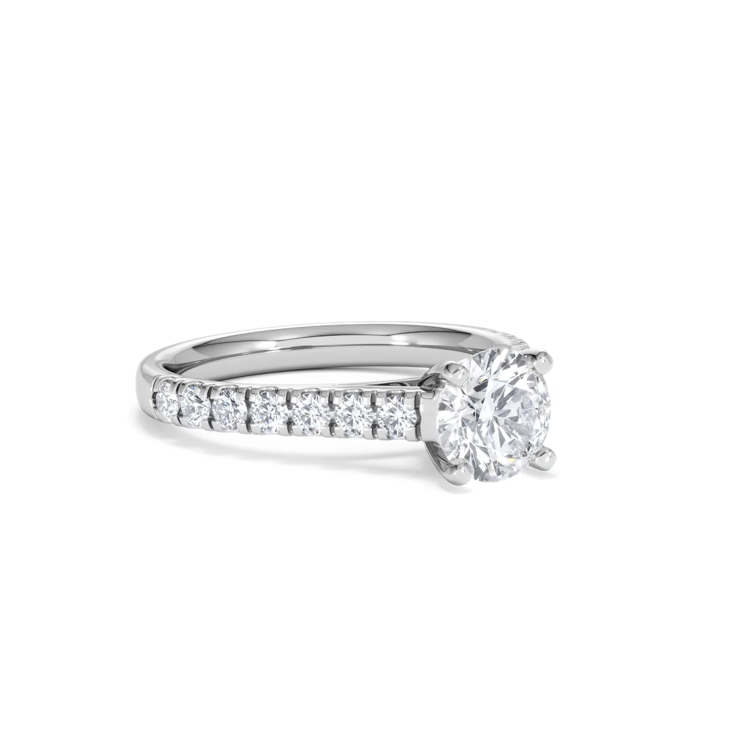 Natalia Lab Diamond Engagement Side Stone Ring Platinum 1.50CT F/VS1 - Image 15