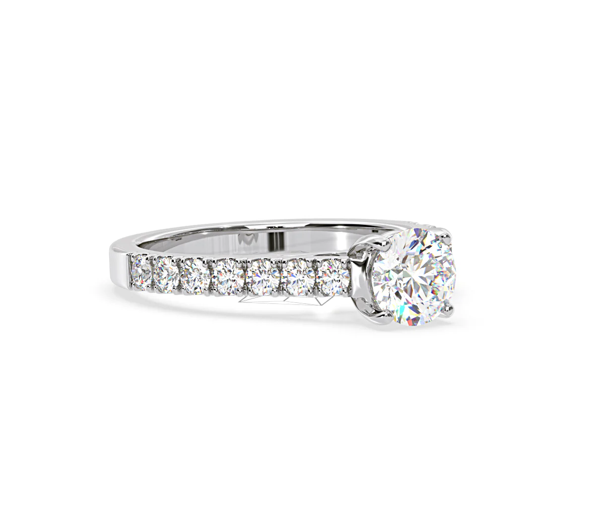 Natalia Lab Diamond Engagement Side Stone Ring Platinum 1.50CT F/VS1 - Image 160
