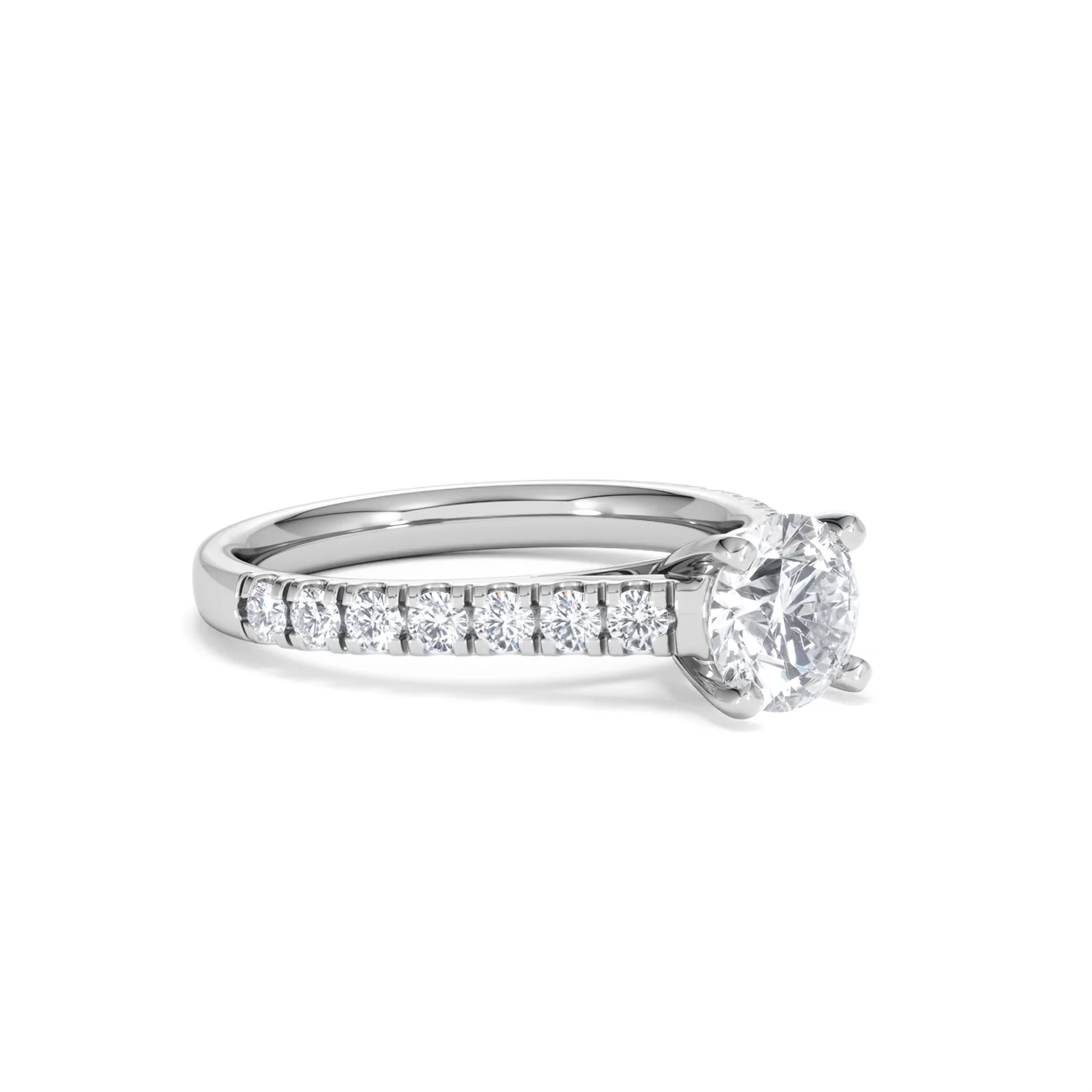 Natalia Lab Diamond Engagement Side Stone Ring Platinum 1.50CT F/VS1 - Image 17