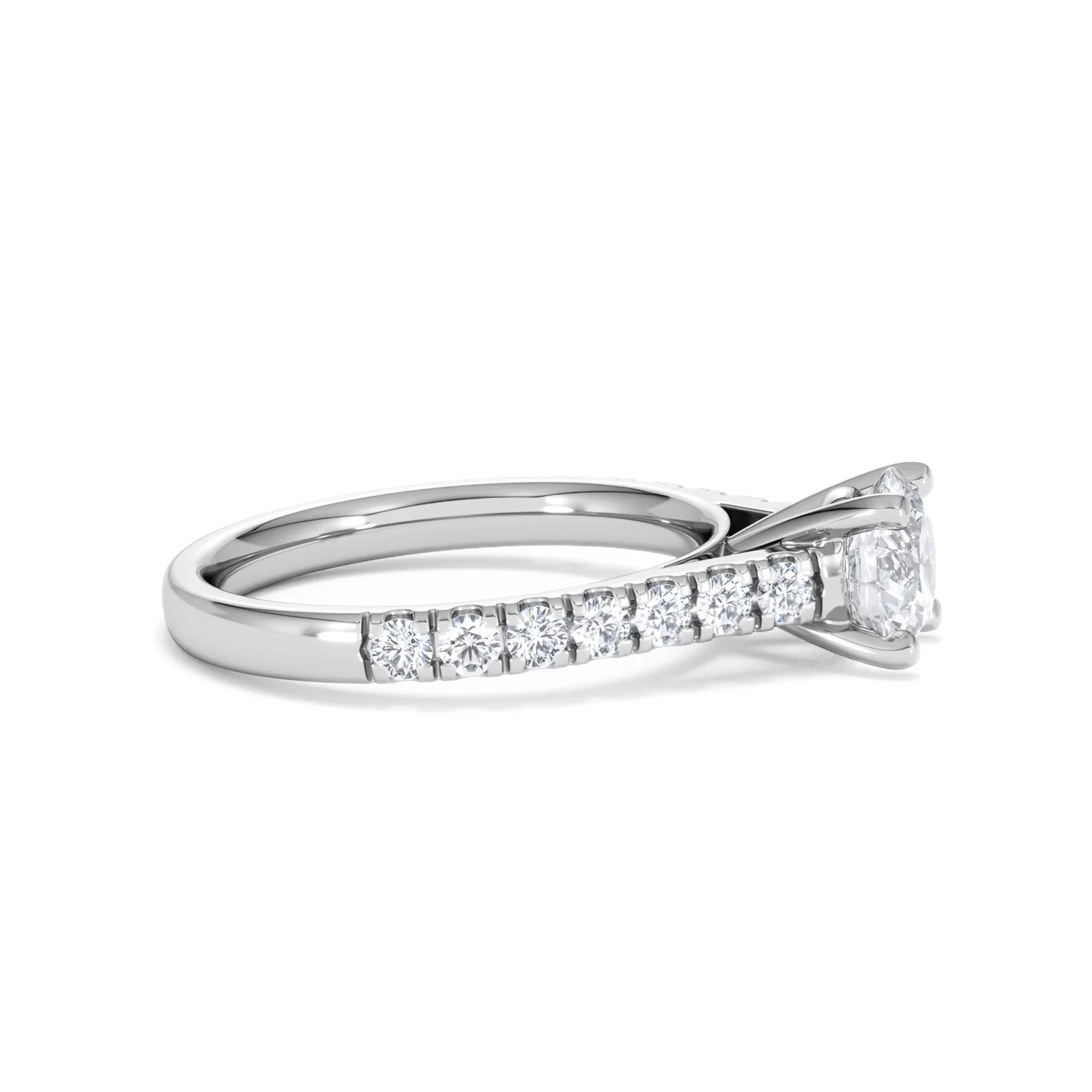 Natalia Lab Diamond Engagement Side Stone Ring Platinum 1.50CT F/VS1 - Image 25