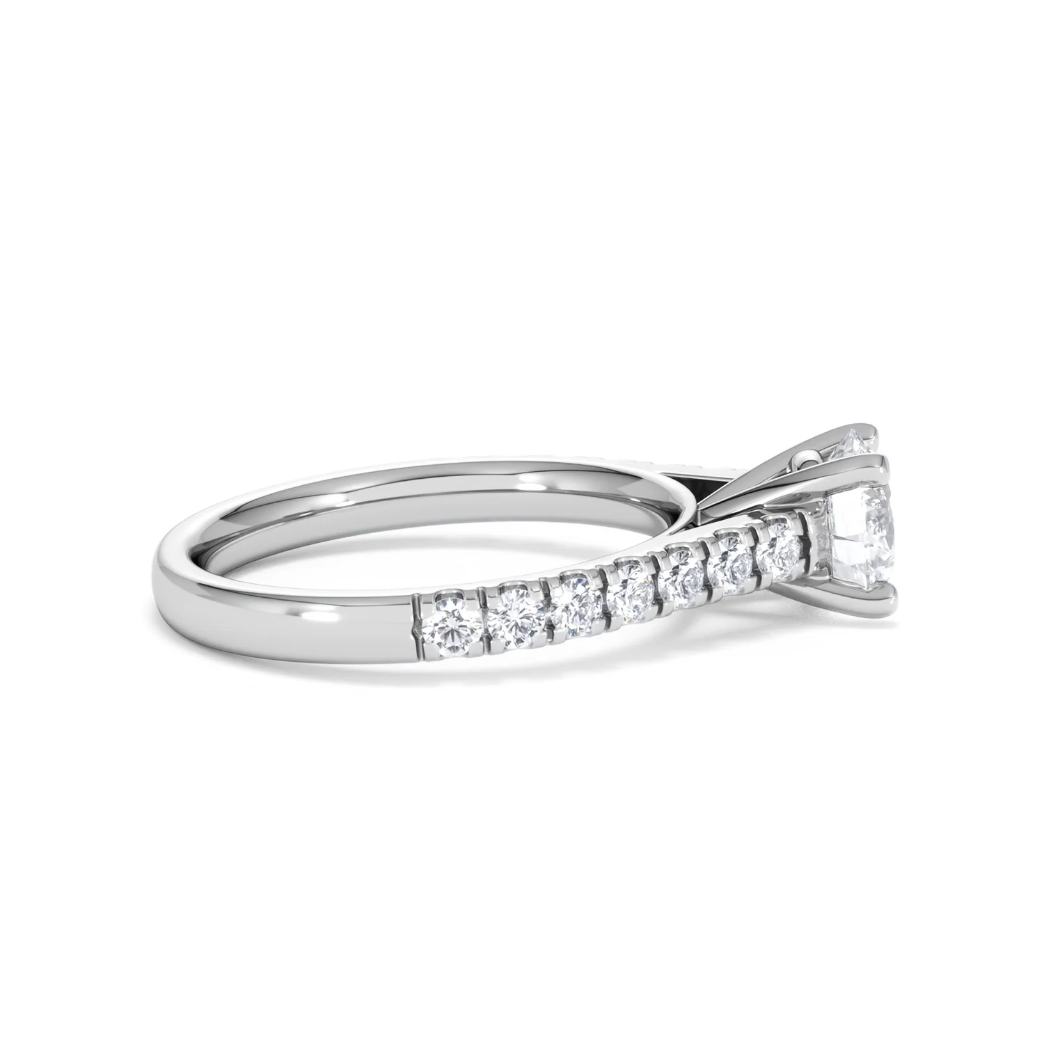 Natalia Lab Diamond Engagement Side Stone Ring Platinum 1.50CT F/VS1 - Image 28