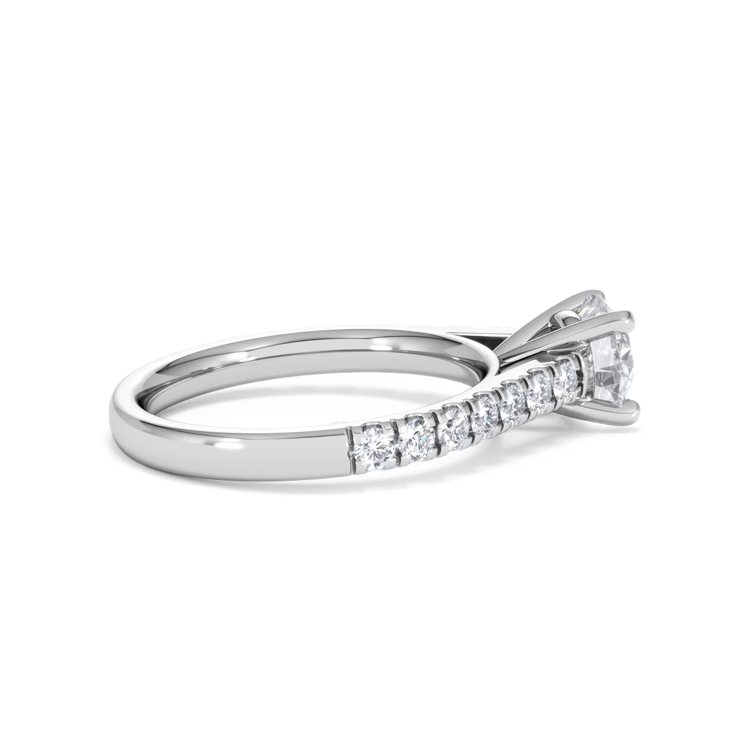 Natalia Lab Diamond Engagement Side Stone Ring Platinum 1.50CT F/VS1 - Image 31