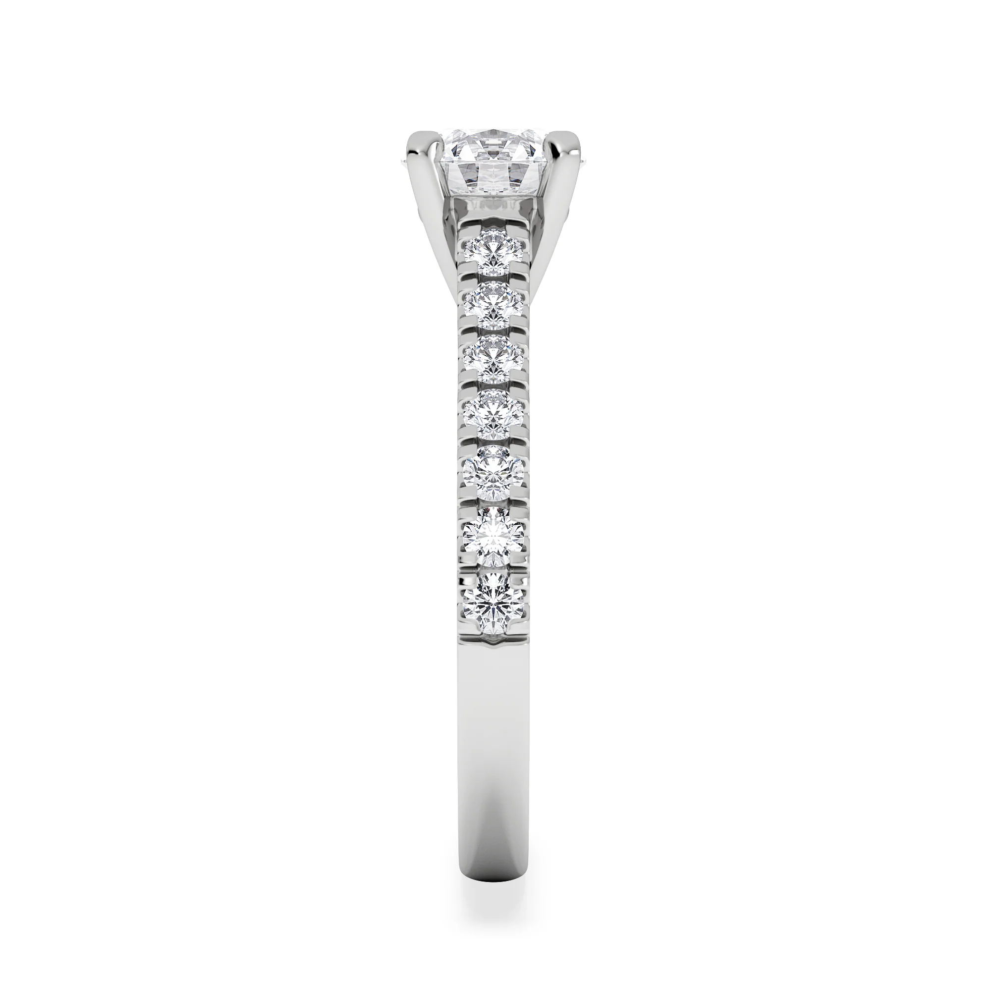 Natalia Lab Diamond Engagement Side Stone Ring Platinum 1.50CT F/VS1 - Image 5