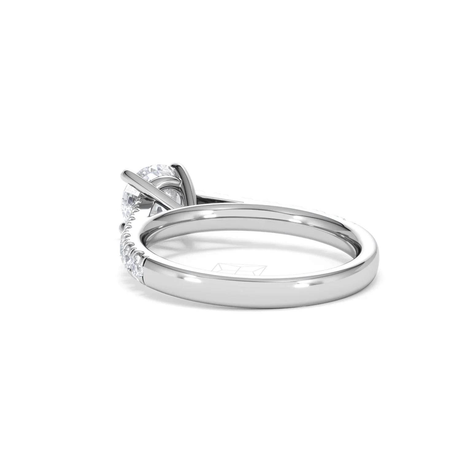 Natalia Lab Diamond Engagement Side Stone Ring Platinum 1.50CT F/VS1 - Image 55