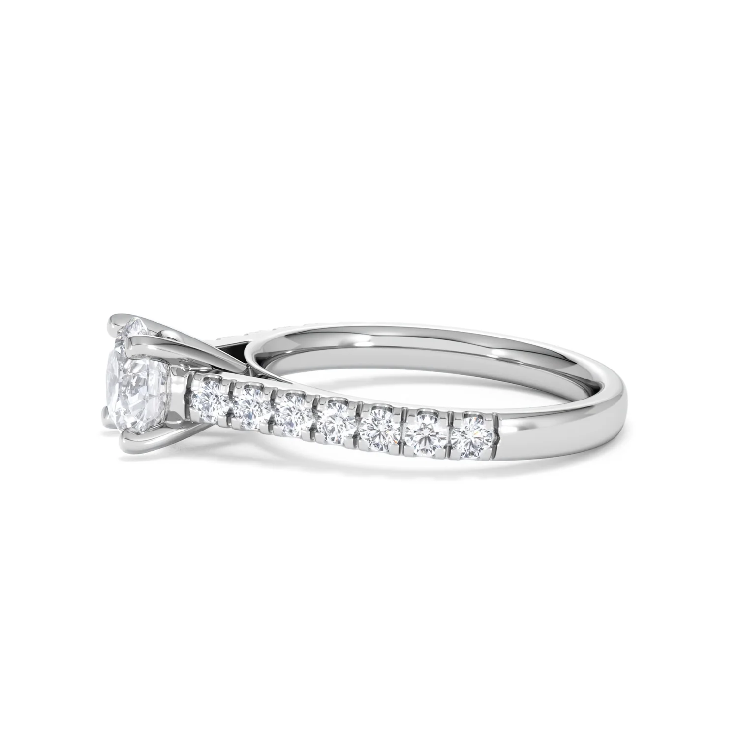 Natalia Lab Diamond Engagement Side Stone Ring Platinum 1.50CT F/VS1 - Image 71