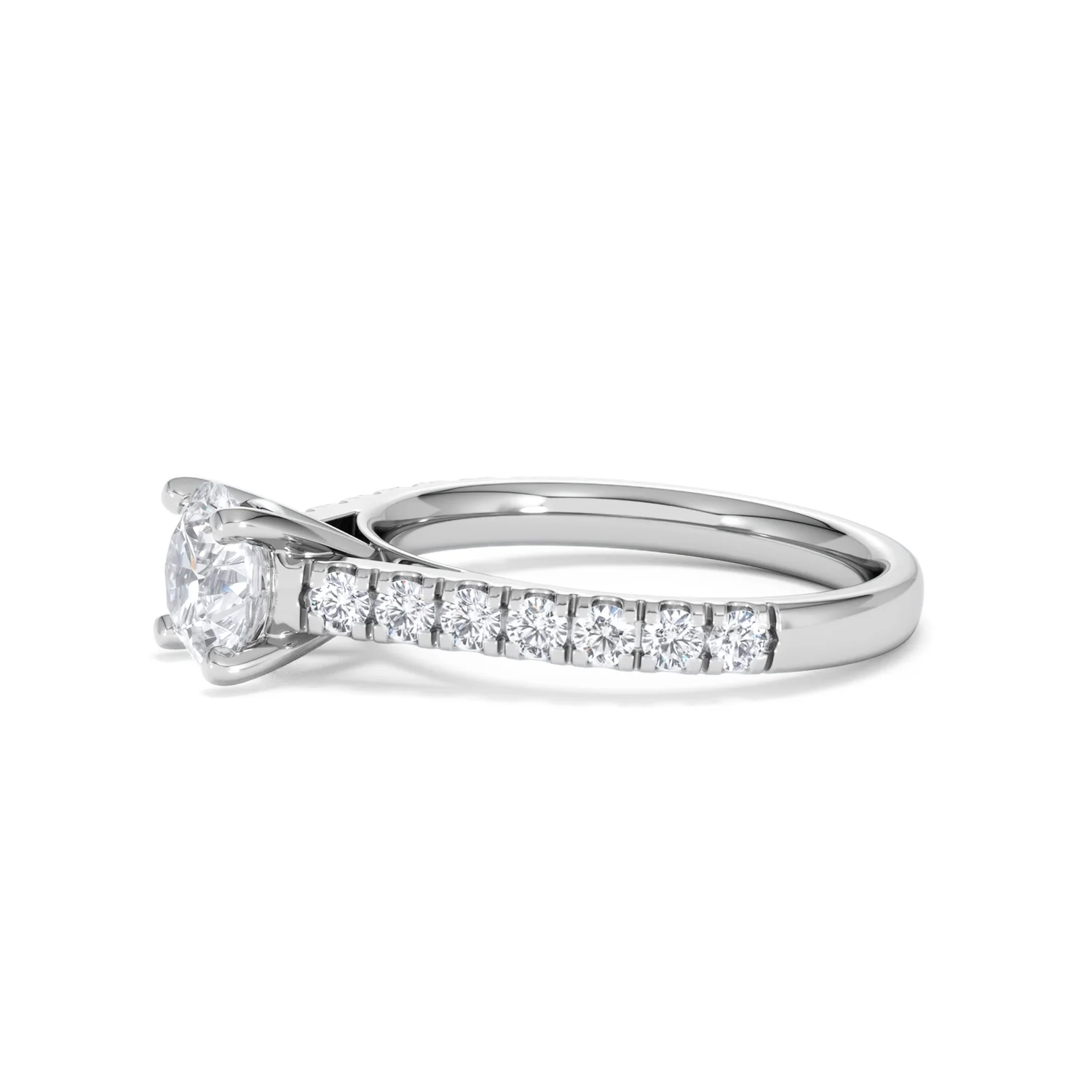Natalia Lab Diamond Engagement Side Stone Ring Platinum 1.50CT F/VS1 - Image 73